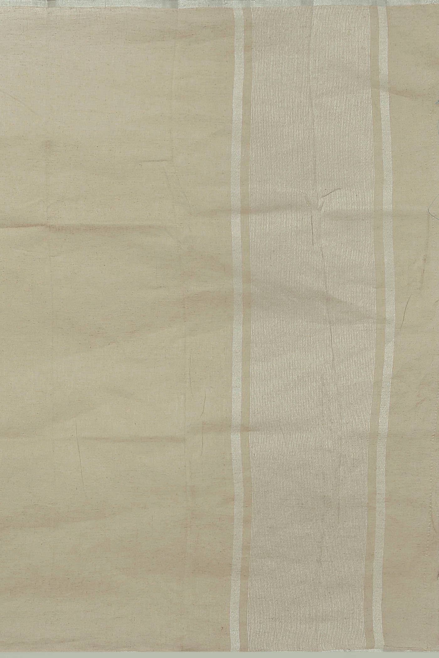 Beige Linen Cotton Saree