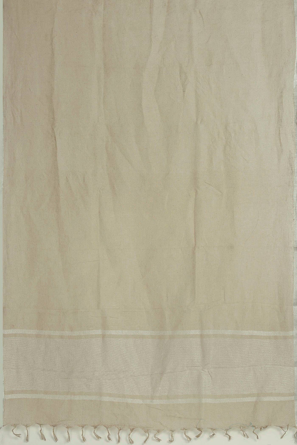 Beige Linen Cotton Saree