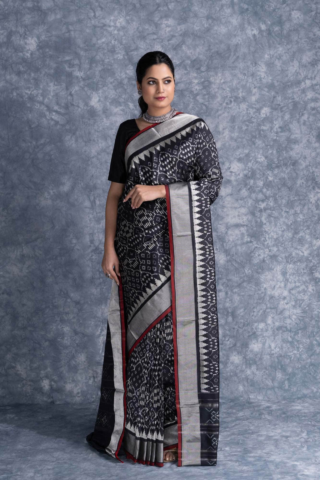Black Pochampally Saree