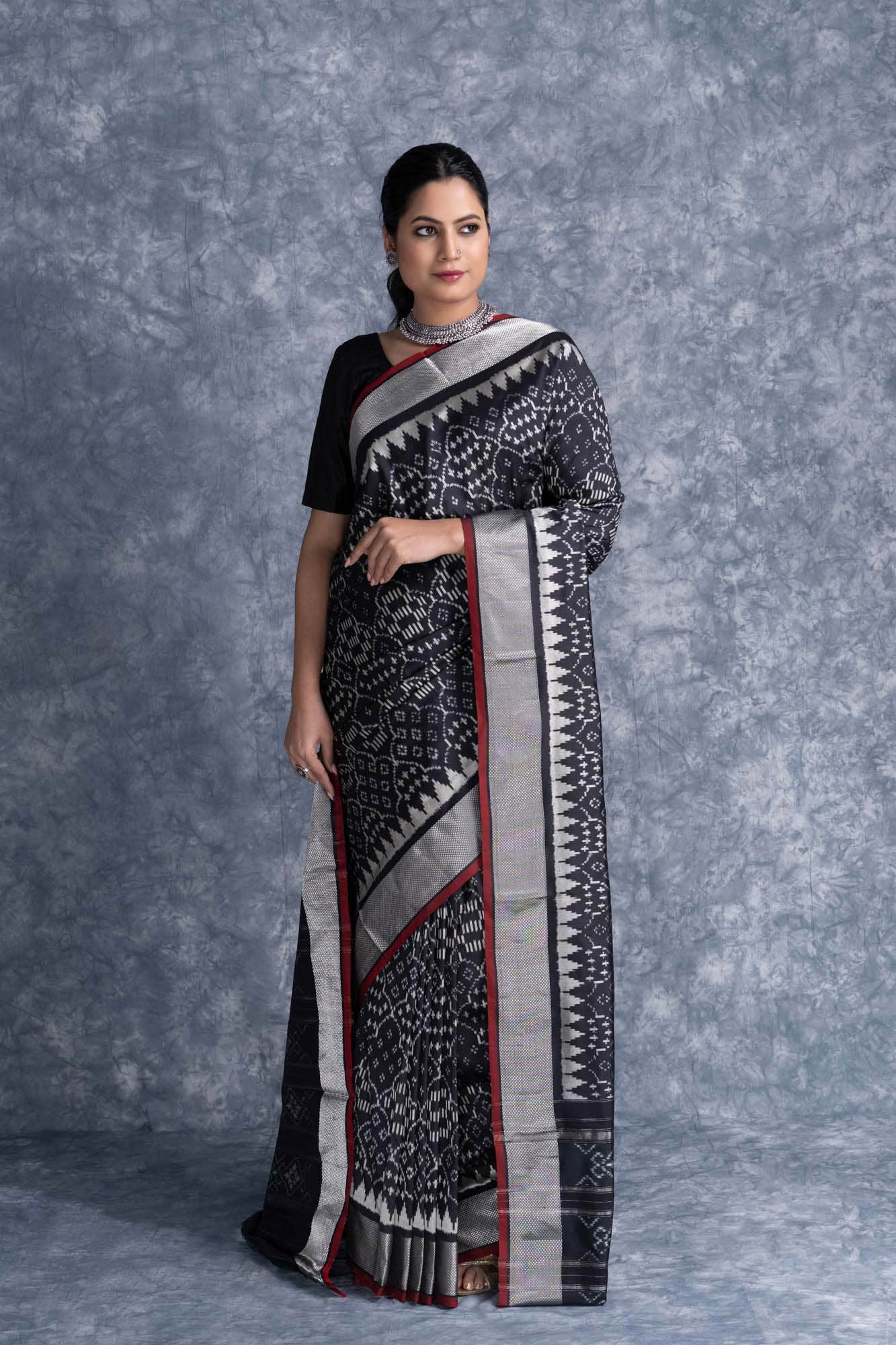 Black Pochampally Saree