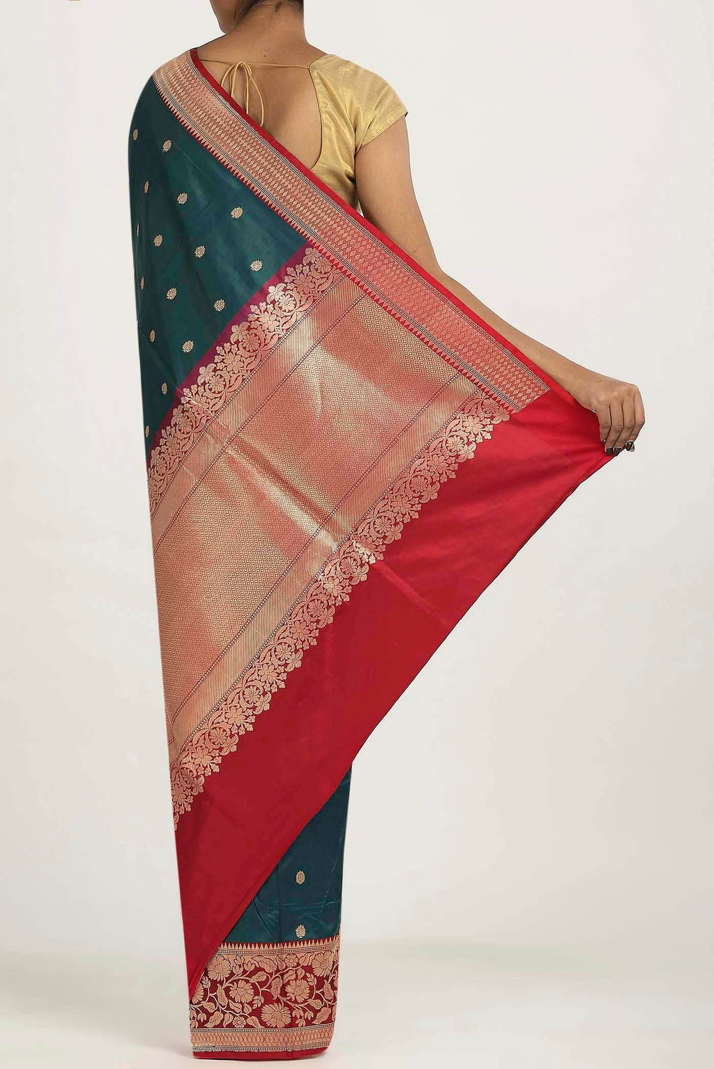 Blue Banarasi Raw Silk Saree