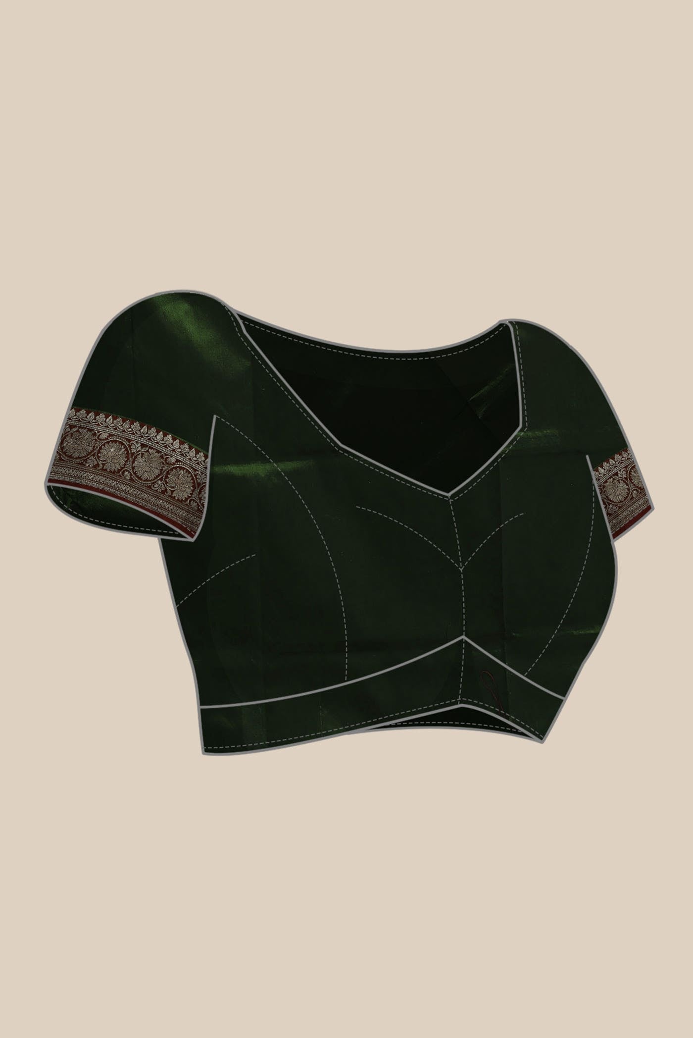 Green Banarasi Raw Silk Saree