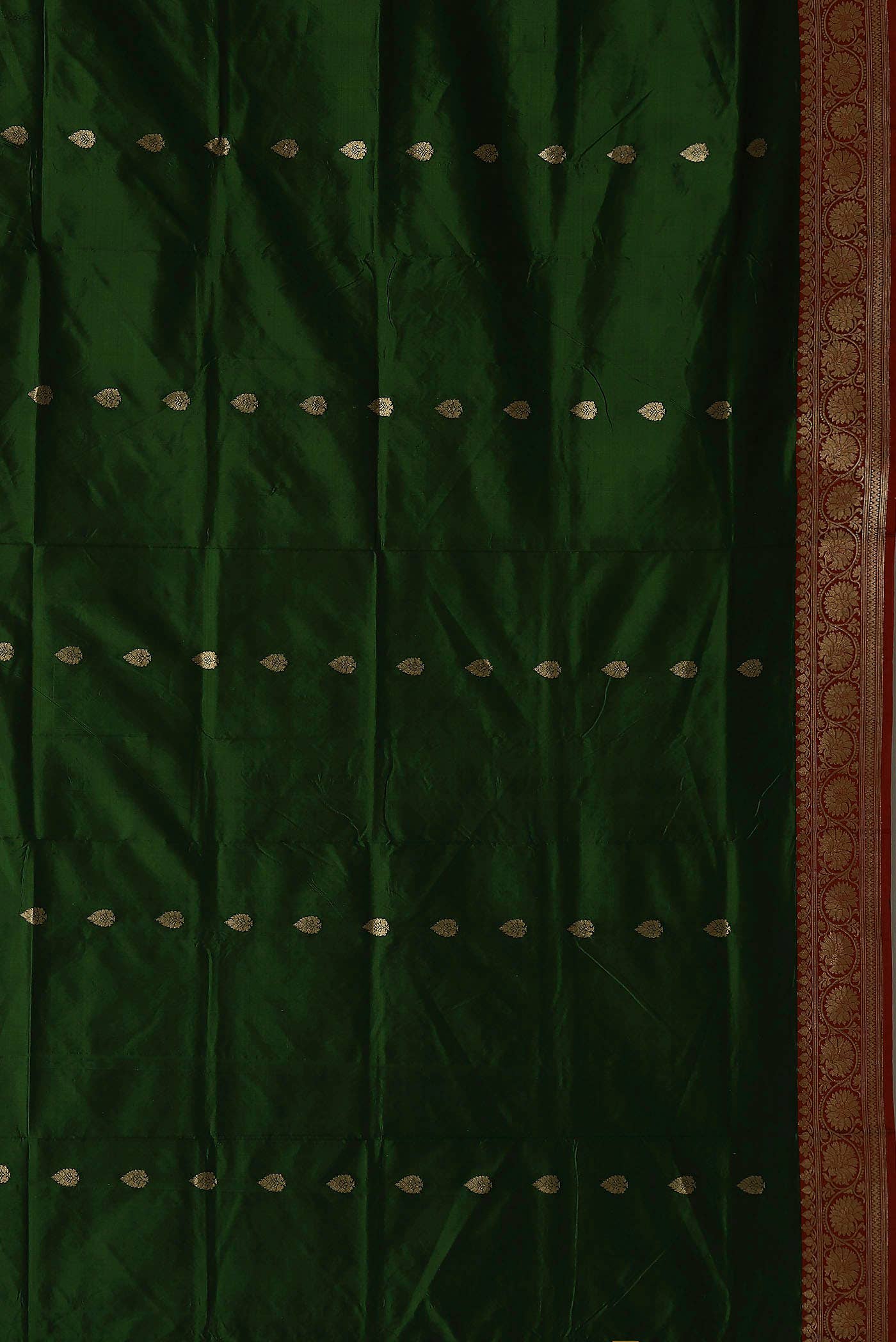 Green Banarasi Raw Silk Saree