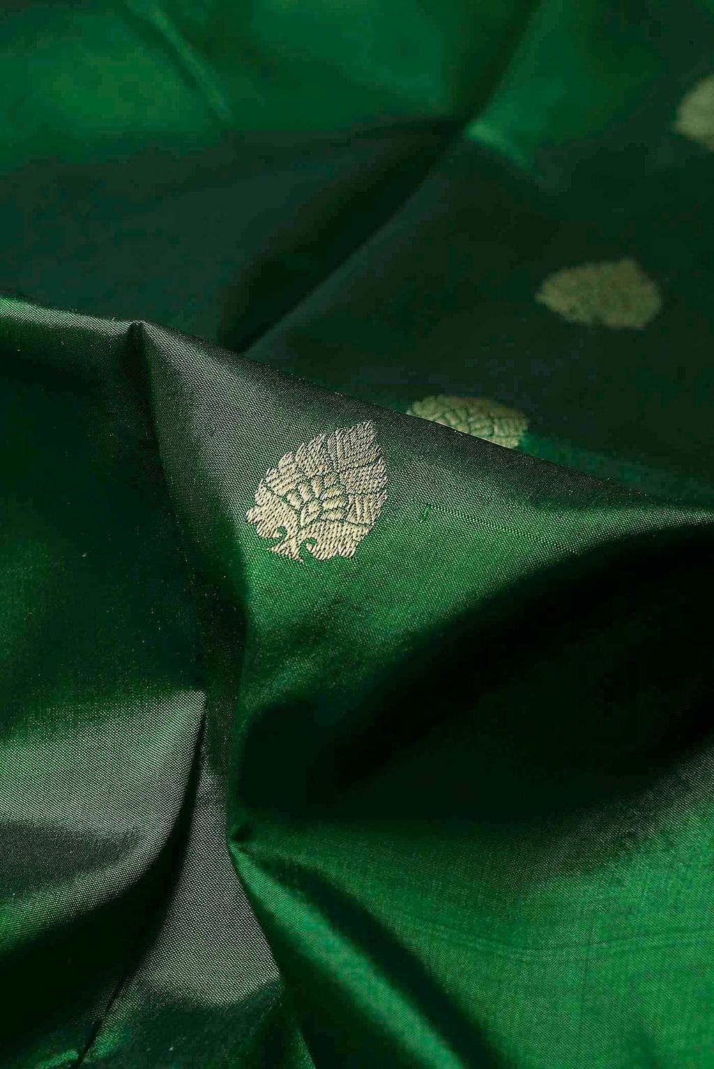 Green Banarasi Raw Silk Saree