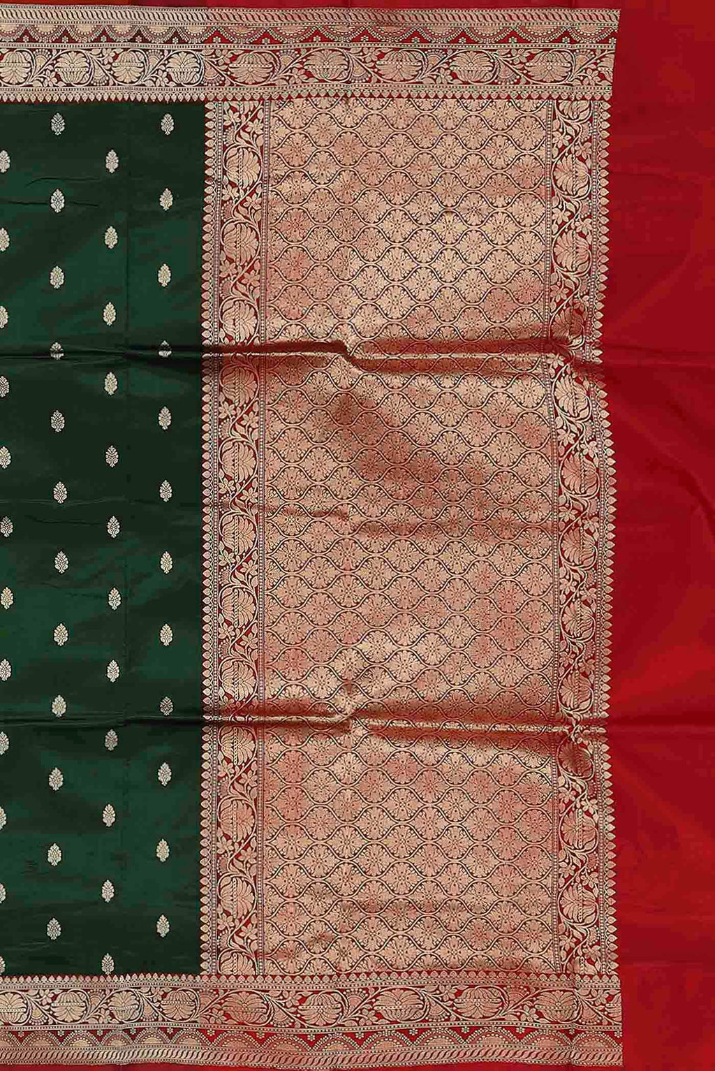 Green Banarasi Raw Silk Saree