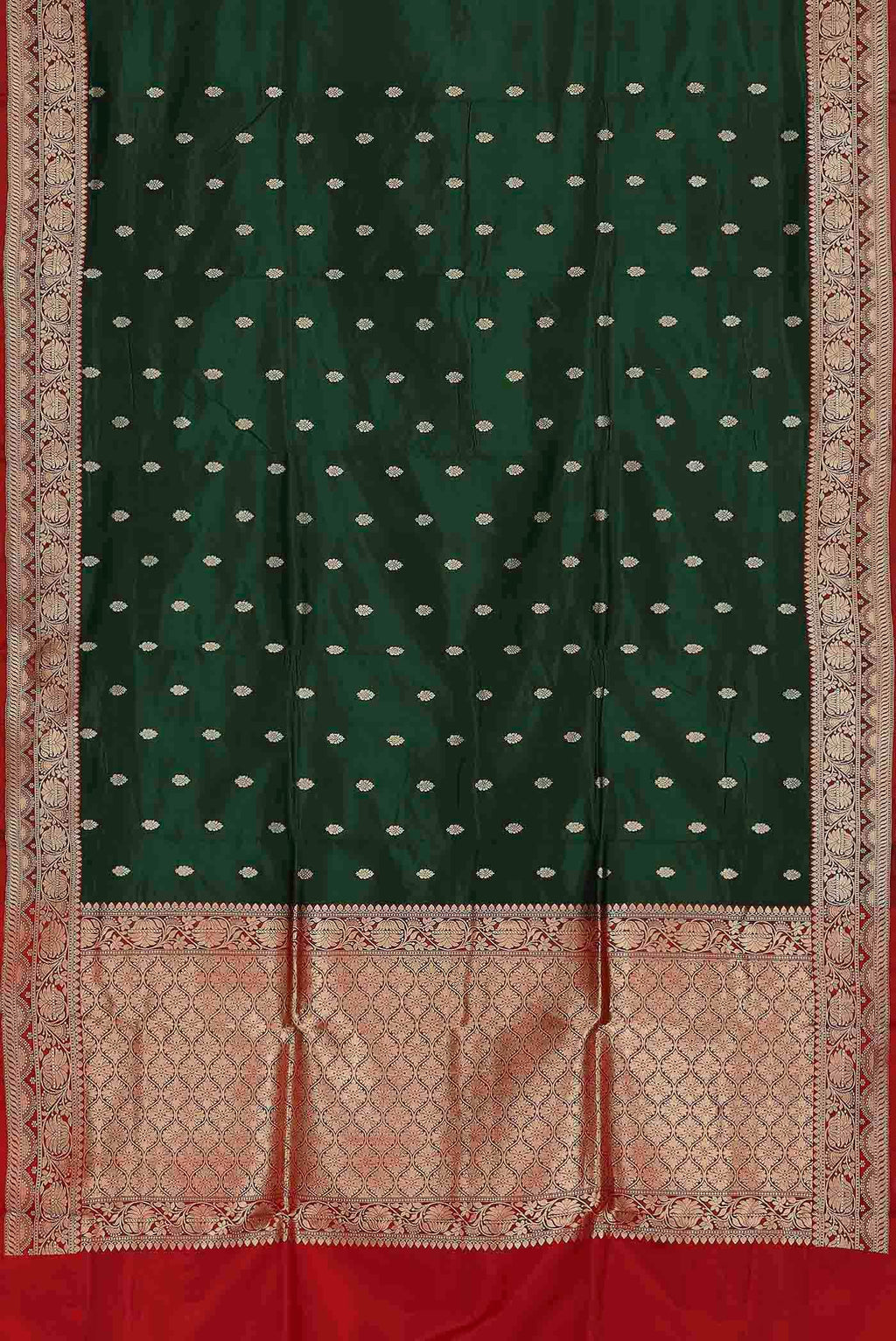 Green Banarasi Raw Silk Saree