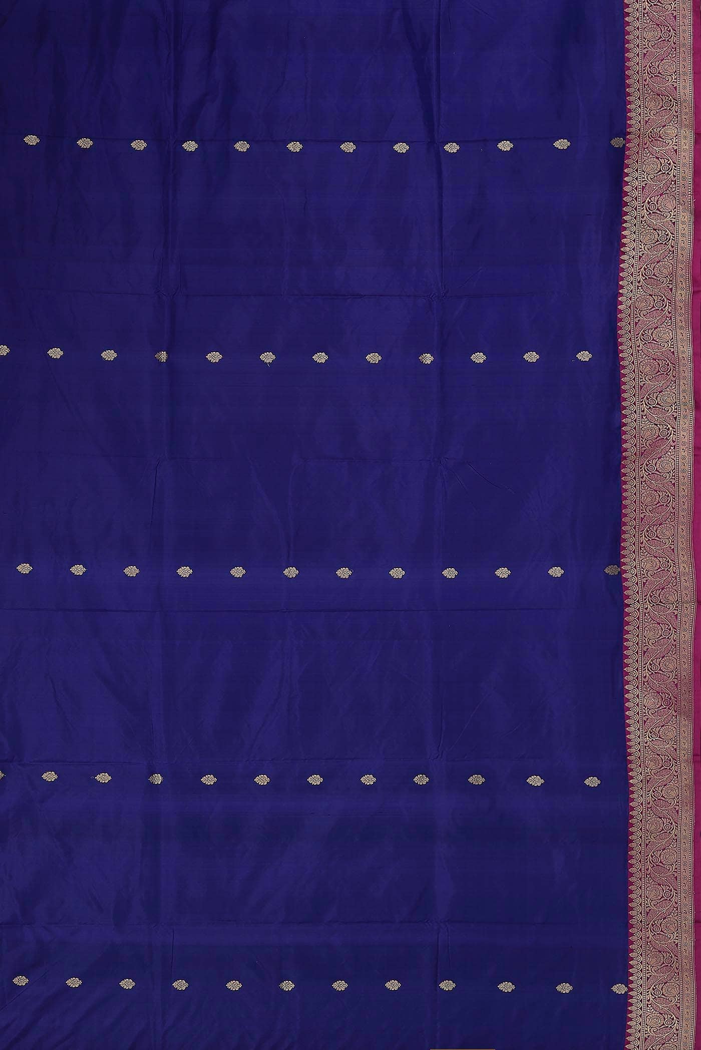 Blue Banarasi Raw Silk Saree