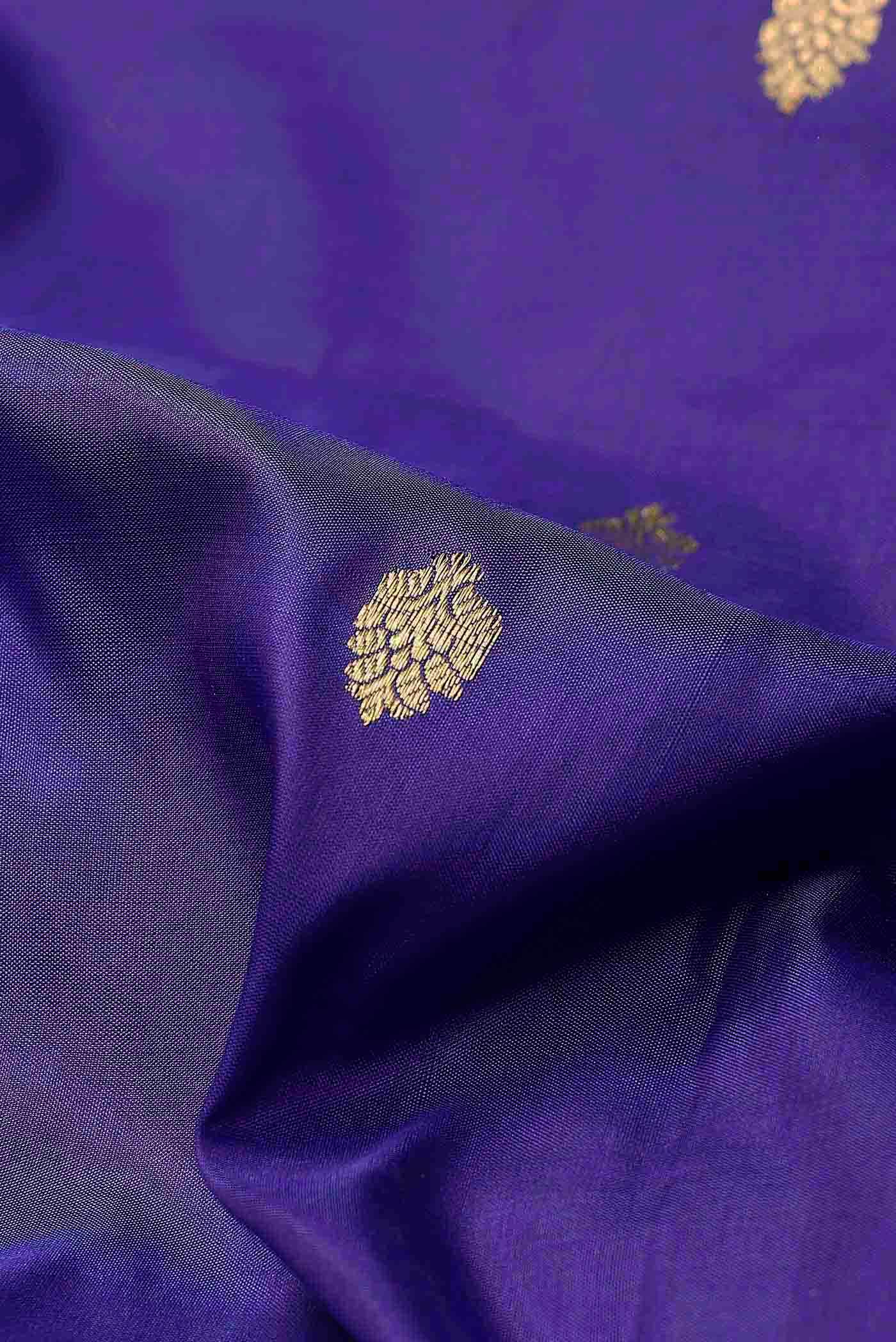 Blue Banarasi Raw Silk Saree