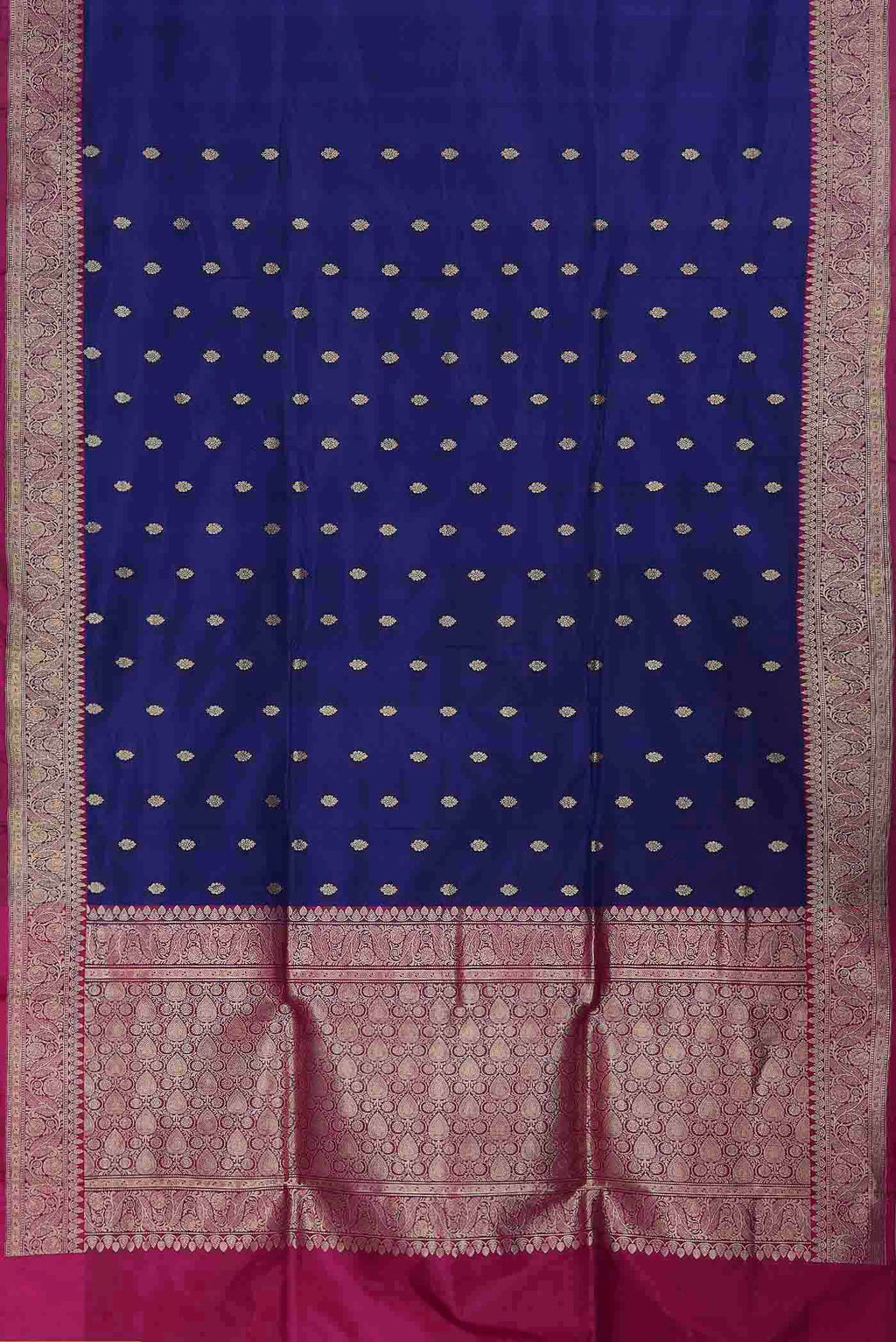 Blue Banarasi Raw Silk Saree