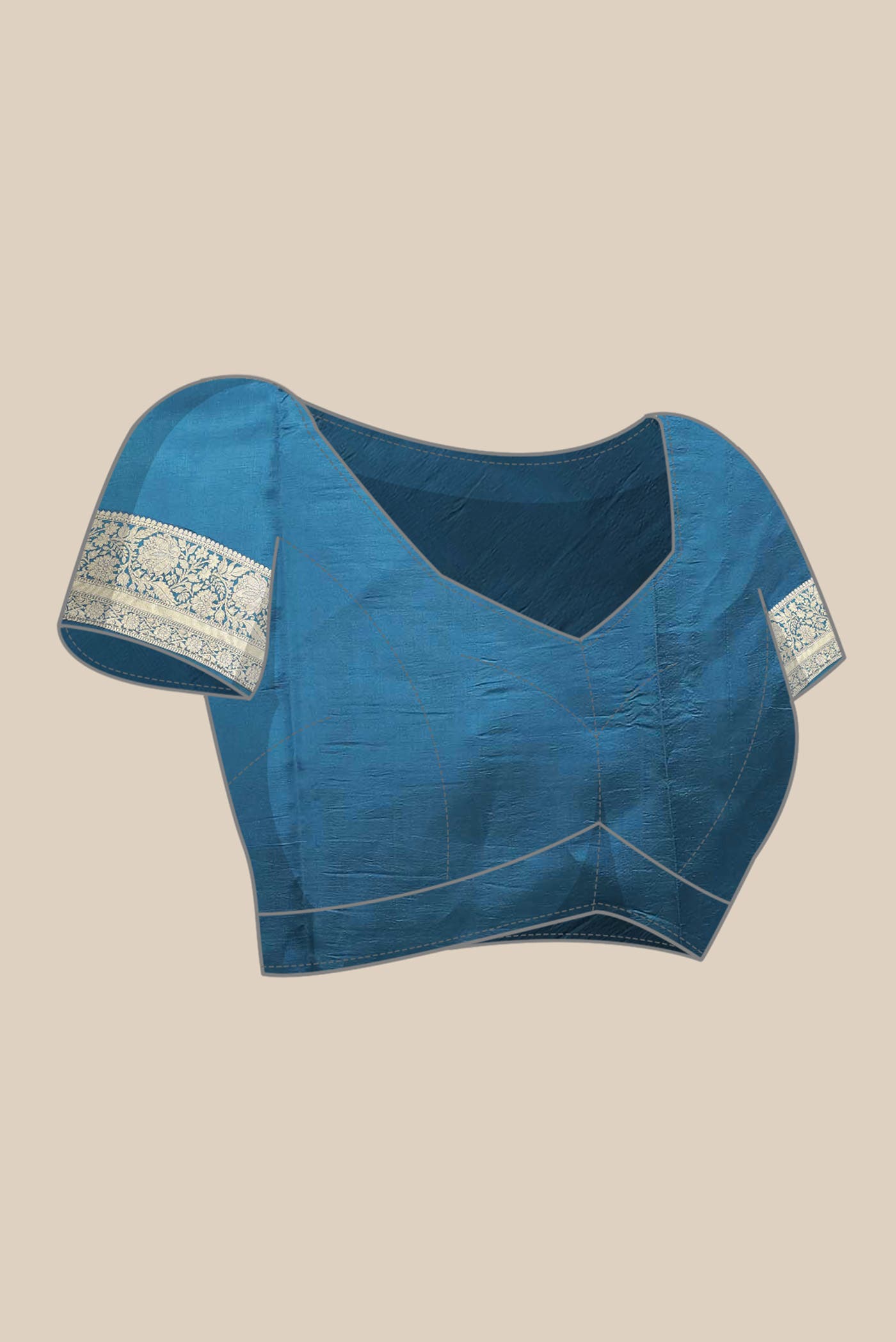 Blue Banarasi Raw Silk Saree
