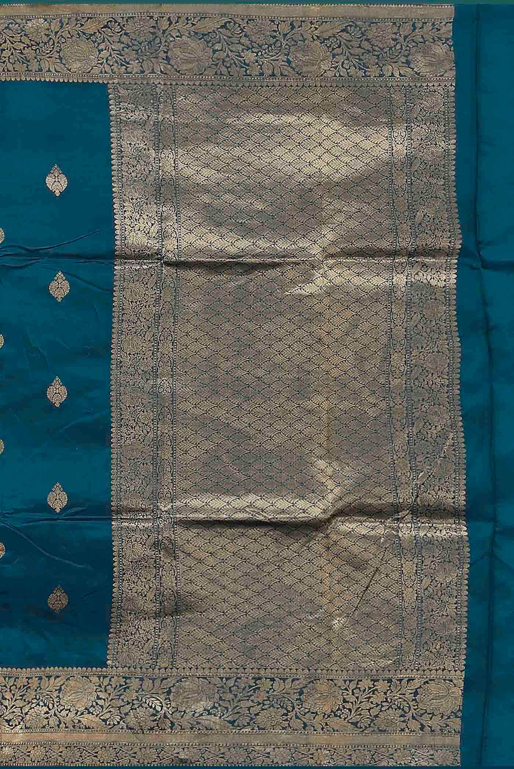 Blue Banarasi Raw Silk Saree