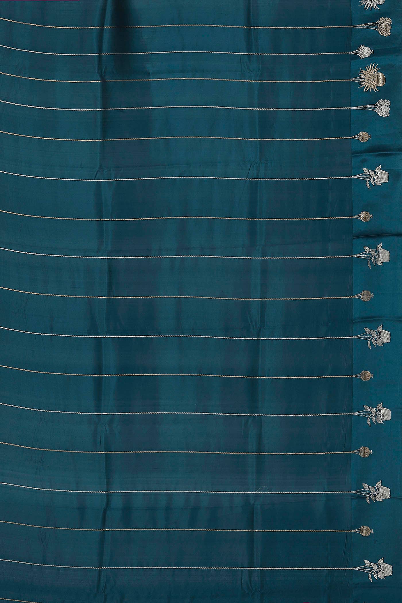 Blue Banarasi Raw Silk Saree