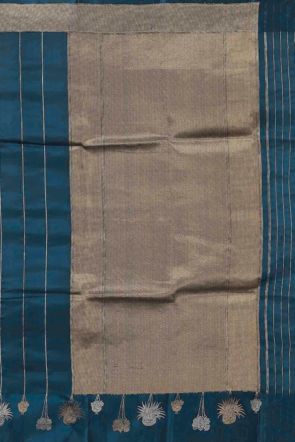 Blue Banarasi Raw Silk Saree