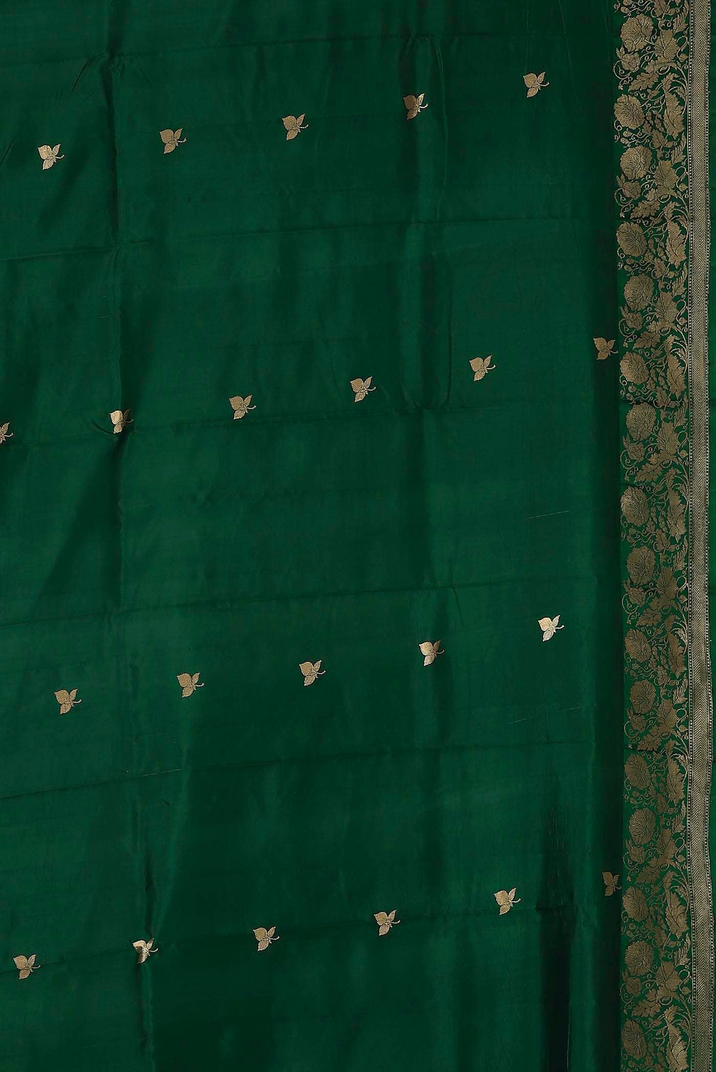 Green Banarasi Katan Silk Saree