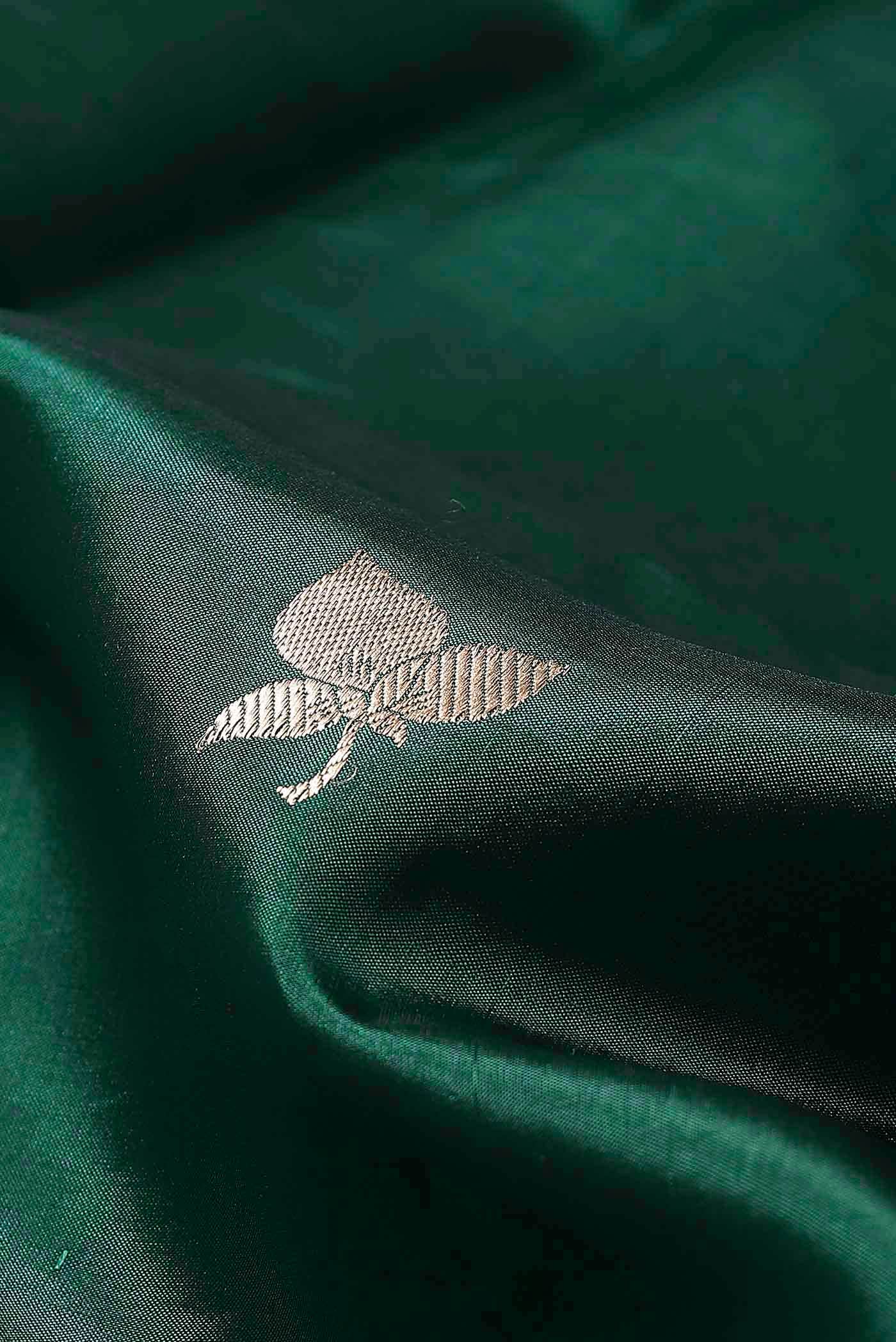 Green Banarasi Katan Silk Saree
