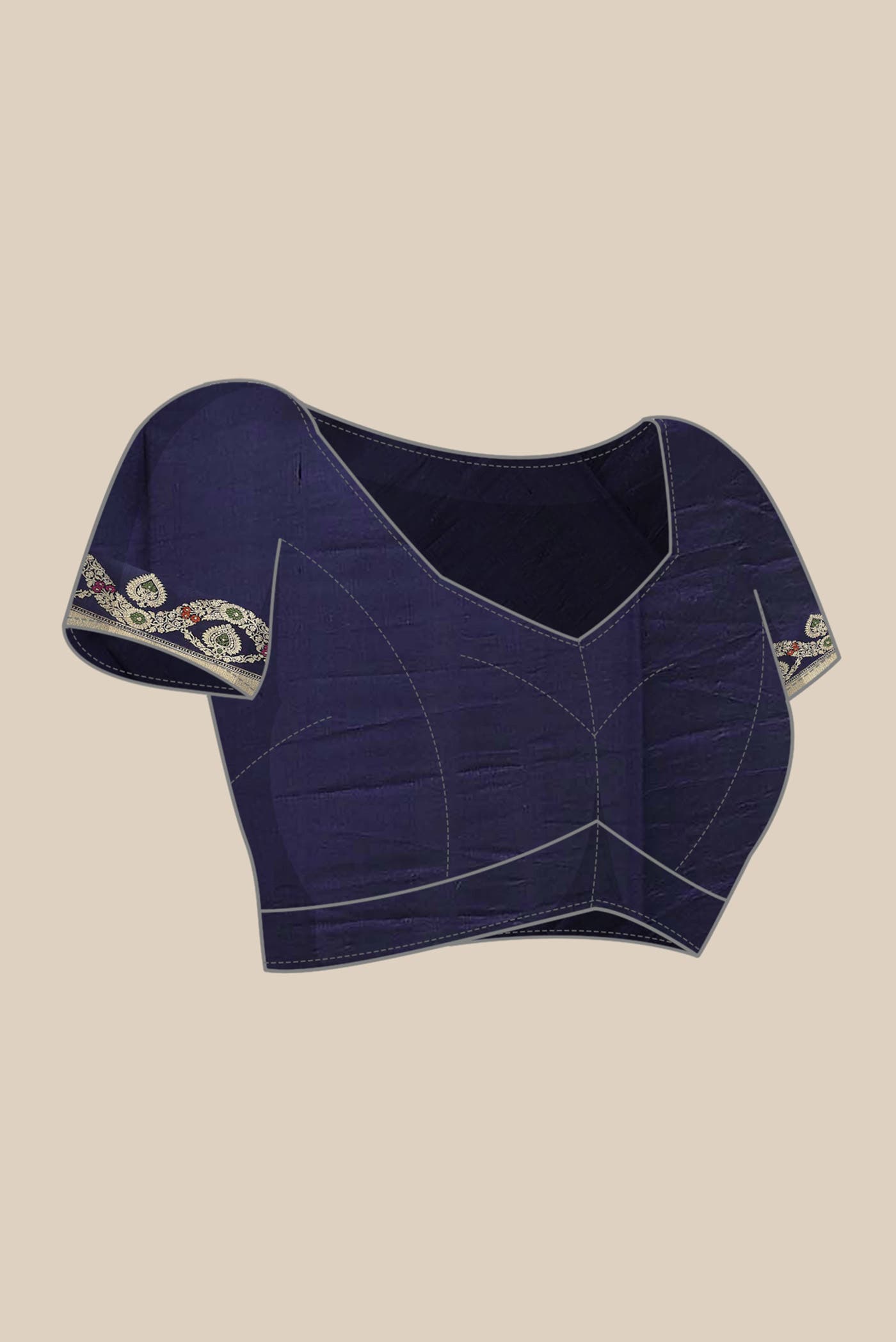 Blue Banarasi Katan Silk Saree