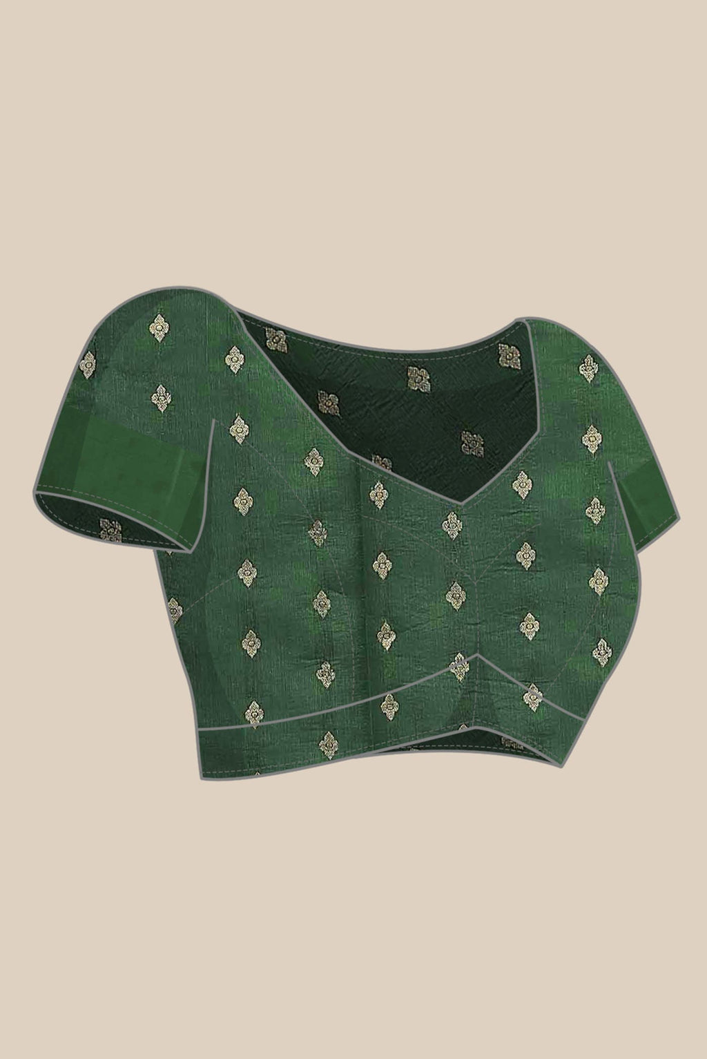 Green Banarasi Katan Silk Saree