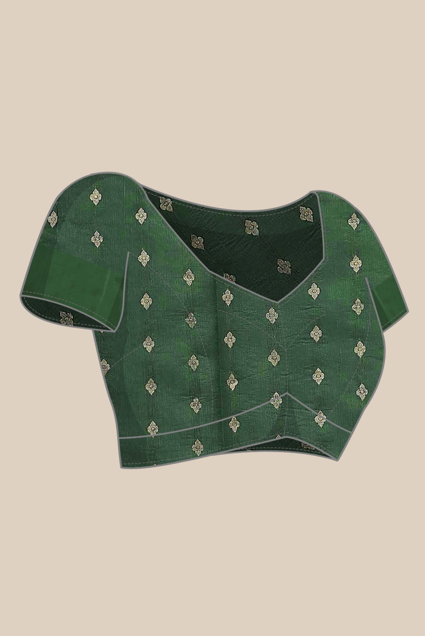 Green Banarasi Katan Silk Saree