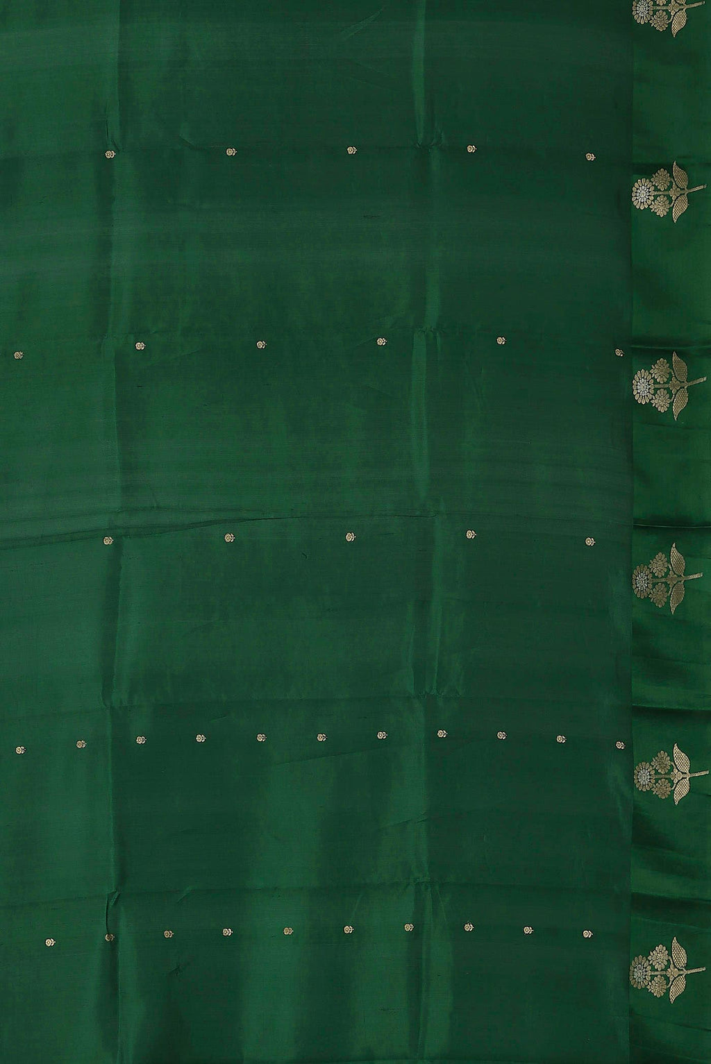 Green Banarasi Katan Silk Saree
