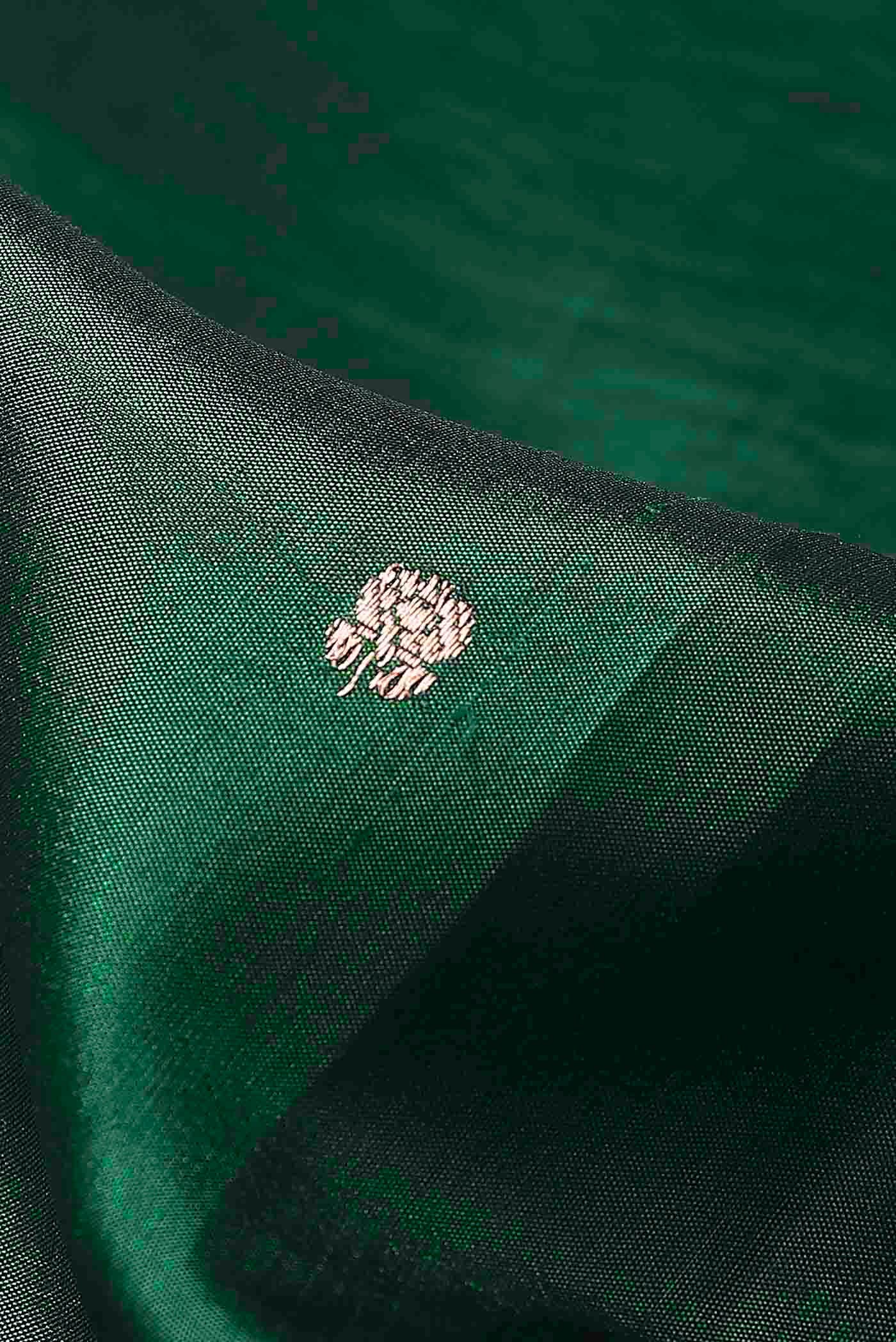 Green Banarasi Katan Silk Saree