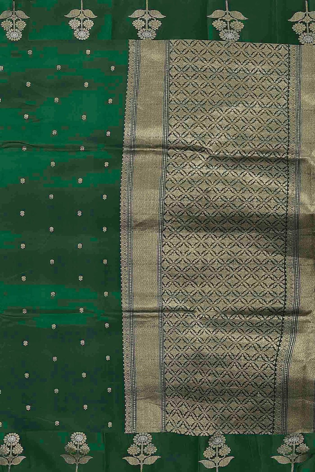 Green Banarasi Katan Silk Saree