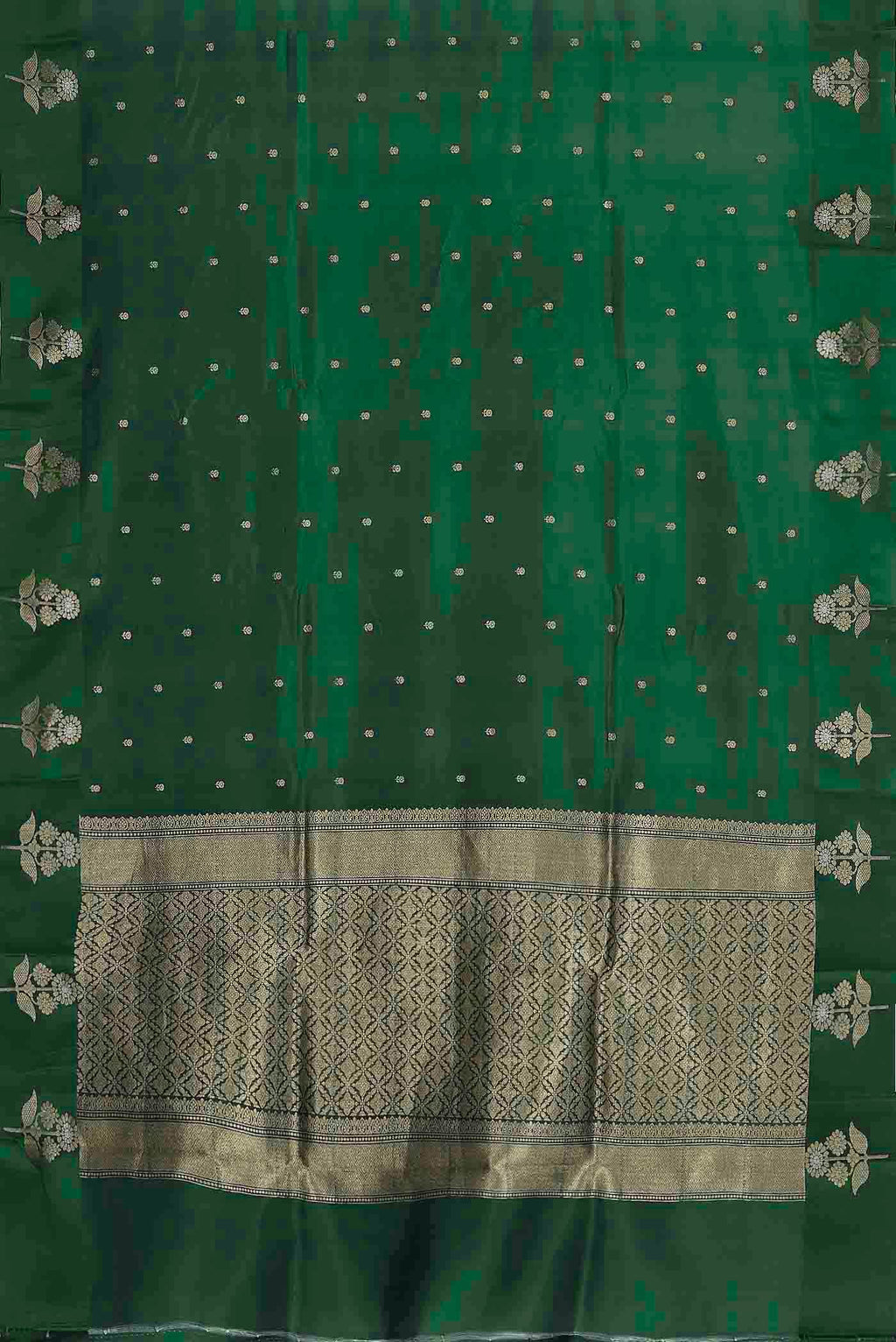 Green Banarasi Katan Silk Saree