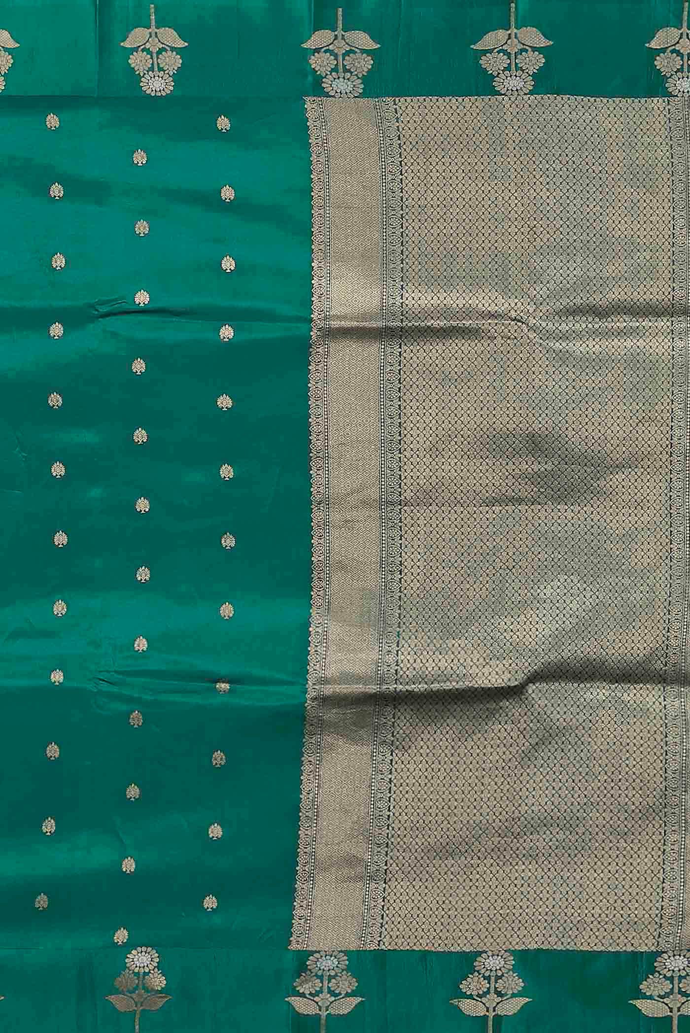 Green Banarasi Katan Silk Saree