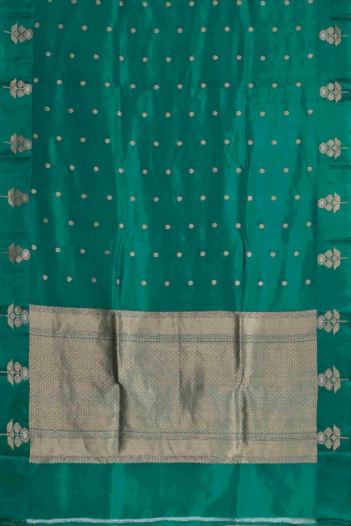 Green Banarasi Katan Silk Saree