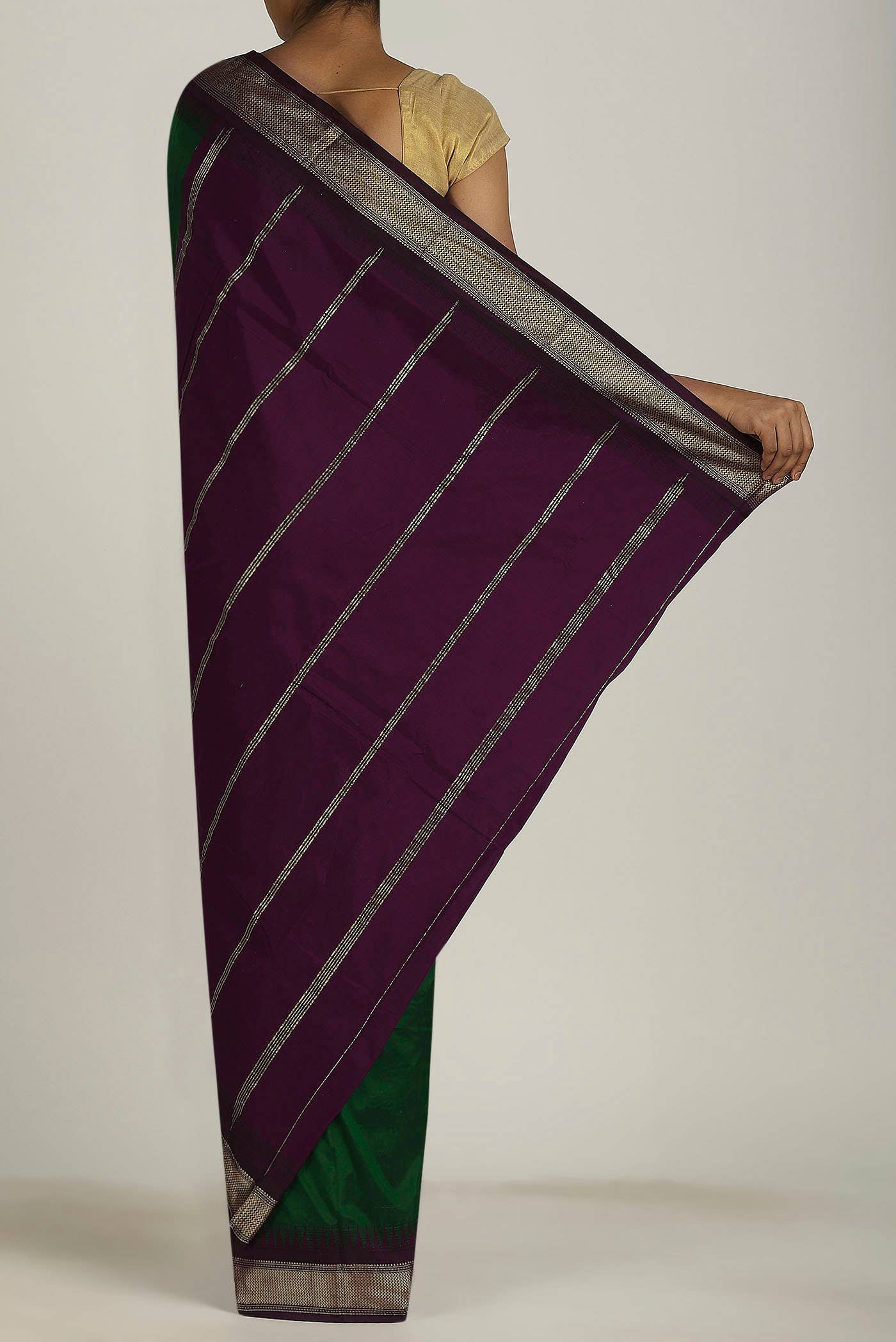 Green Blended Bangalore Silk Saree