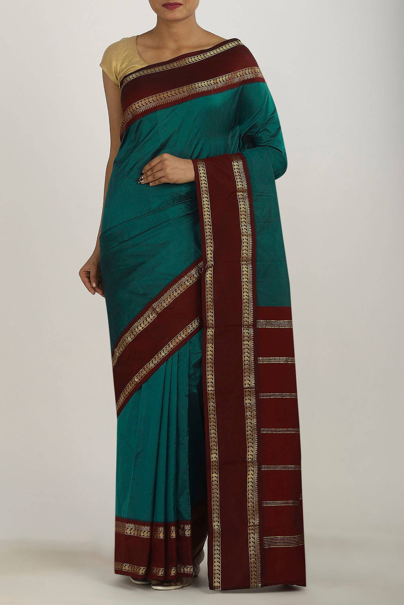 Green Blended Bangalore Silk Saree