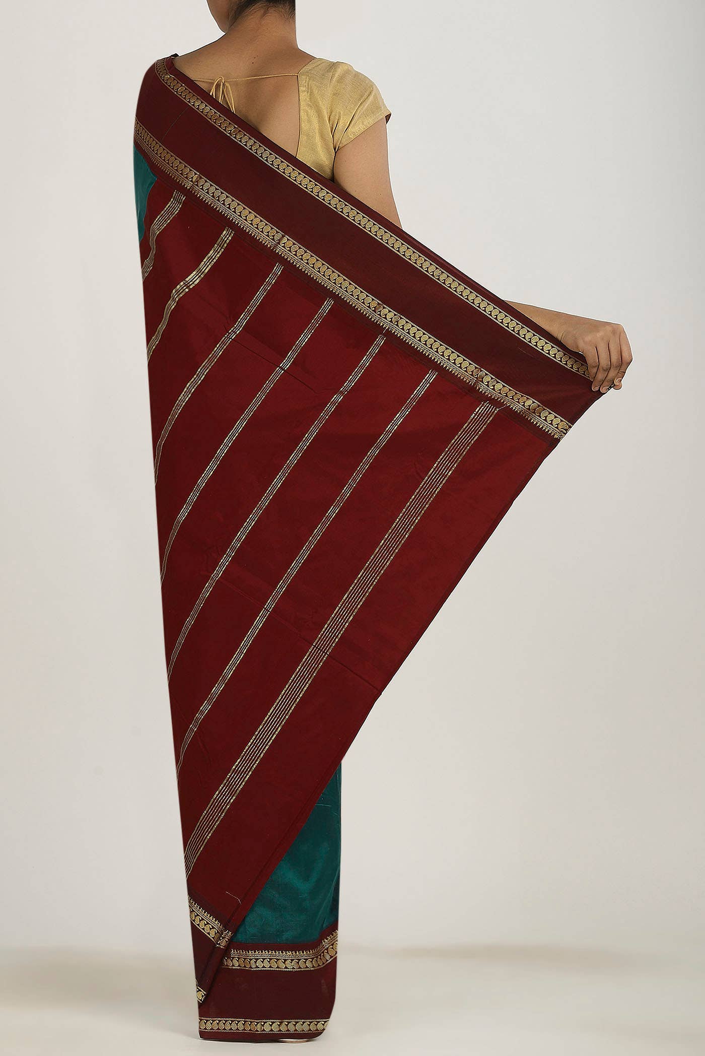 Green Blended Bangalore Silk Saree