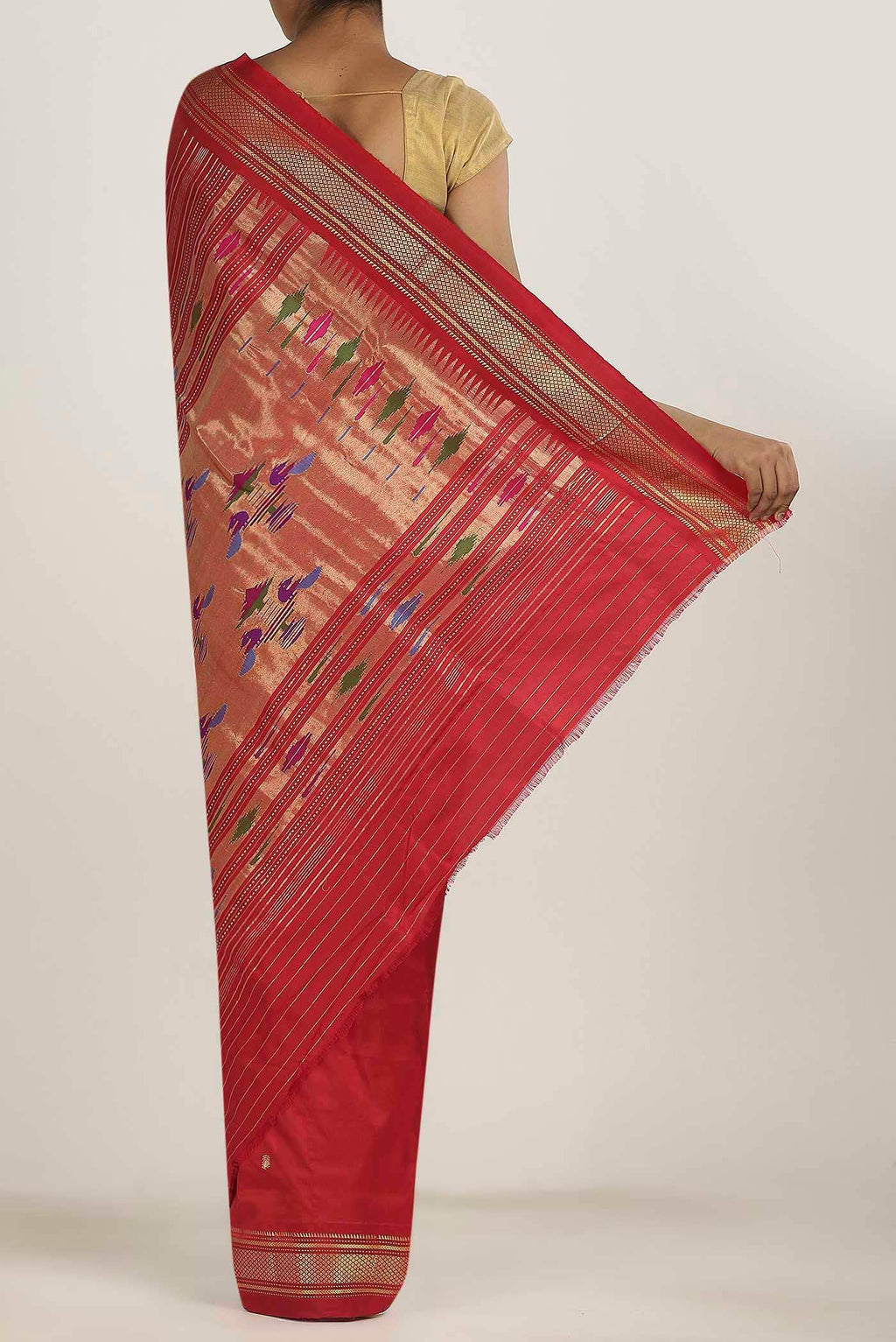 Red Paithani Silk Saree