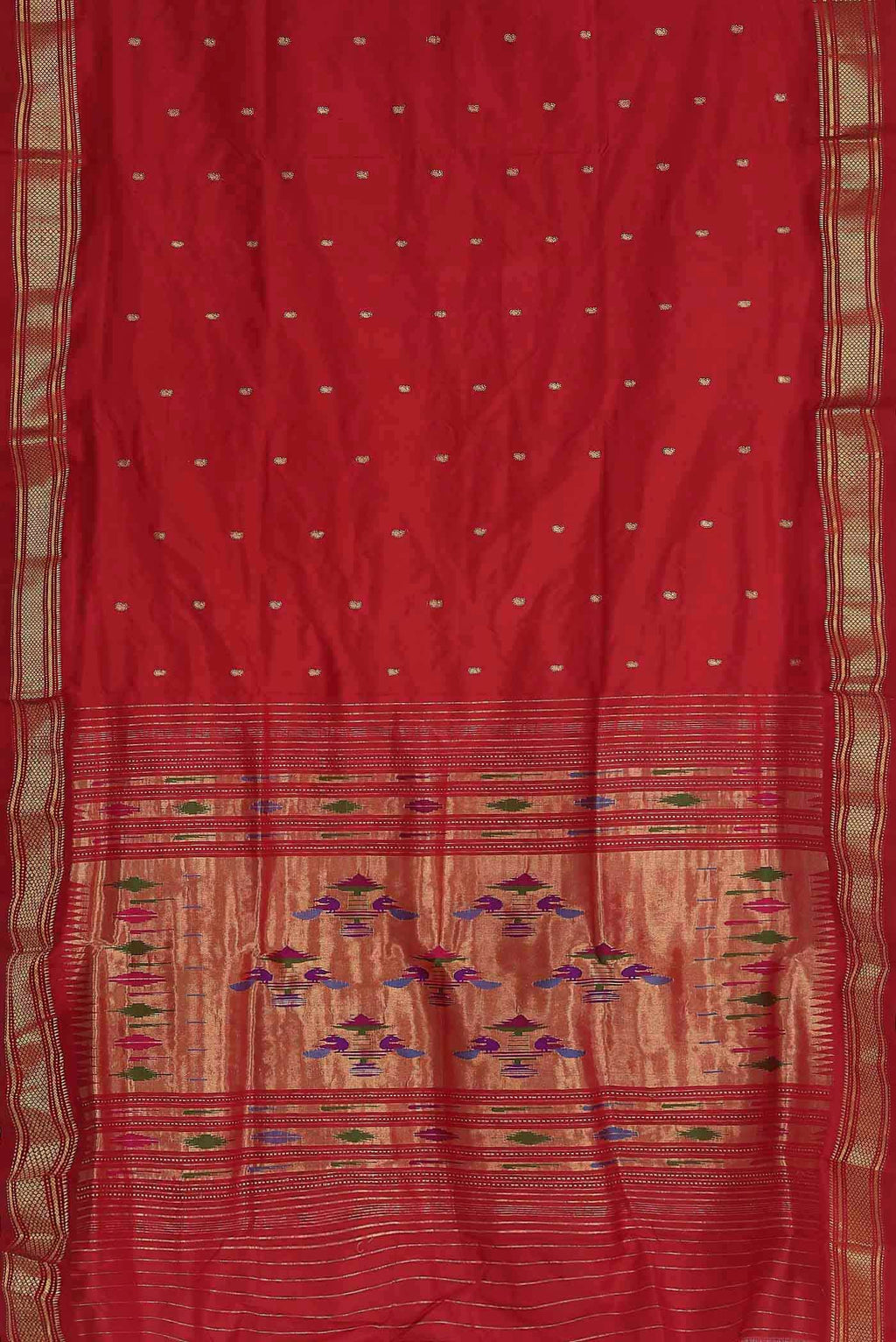 Red Paithani Silk Saree