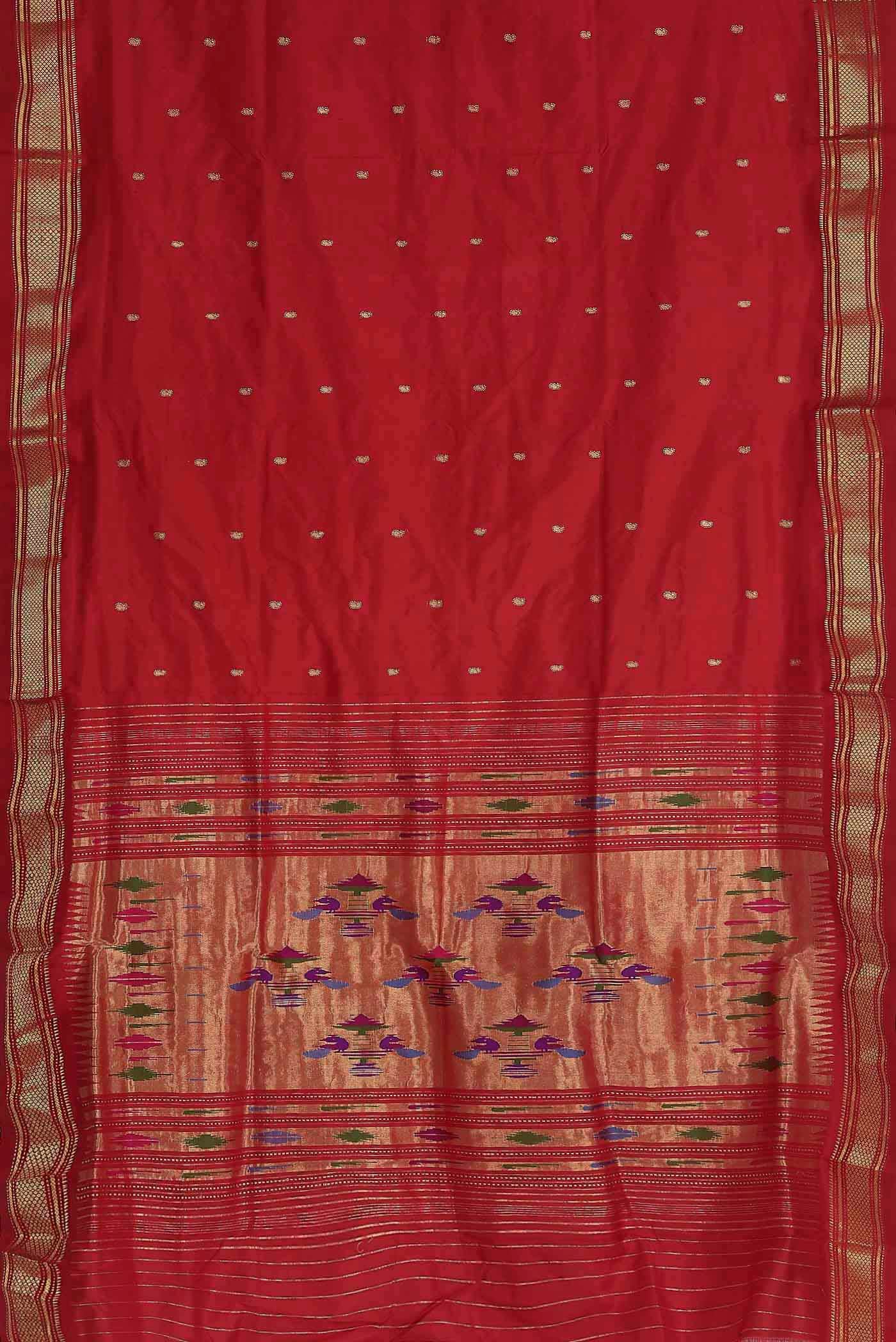 Red Paithani Silk Saree