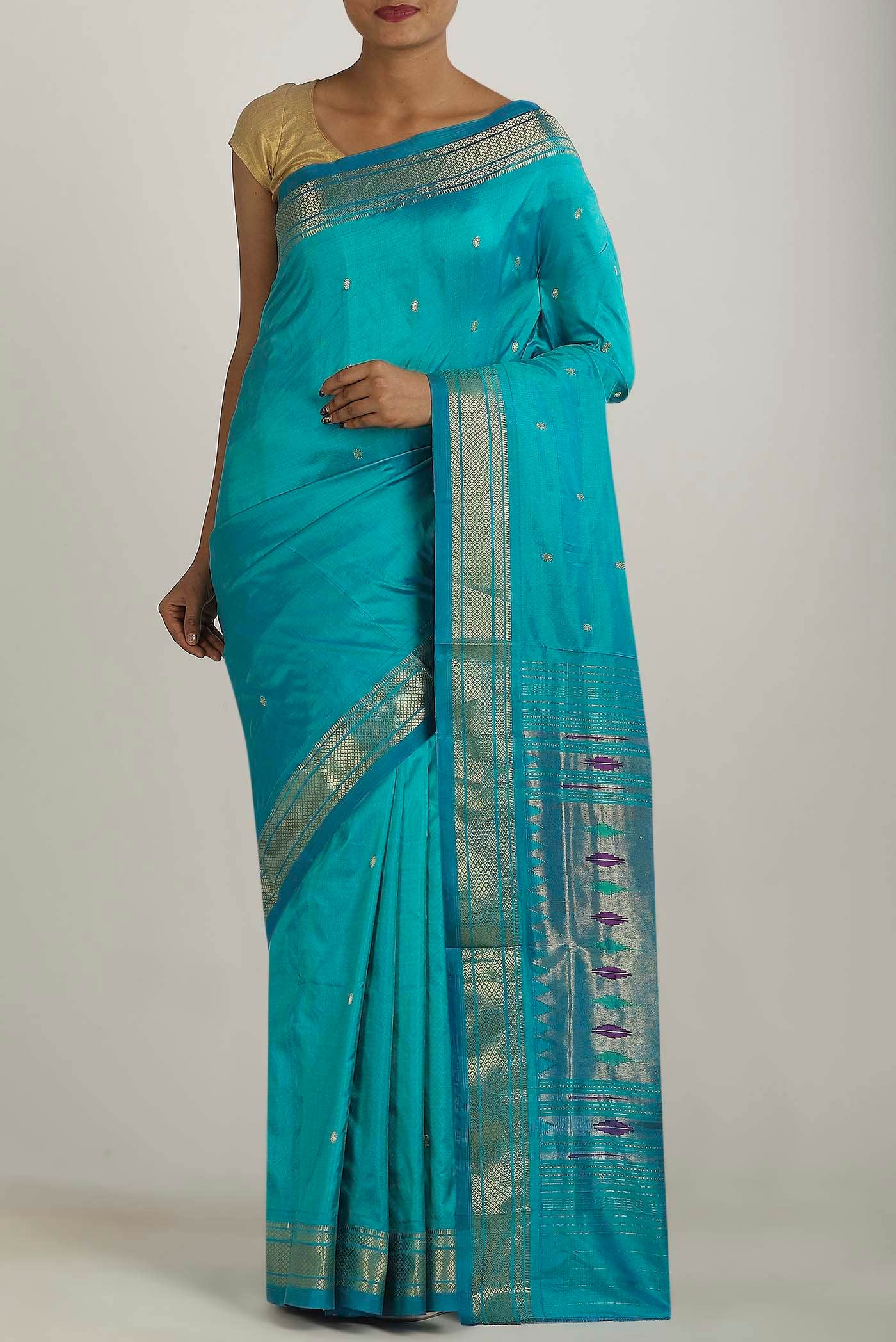 Blue Paithani Silk Saree