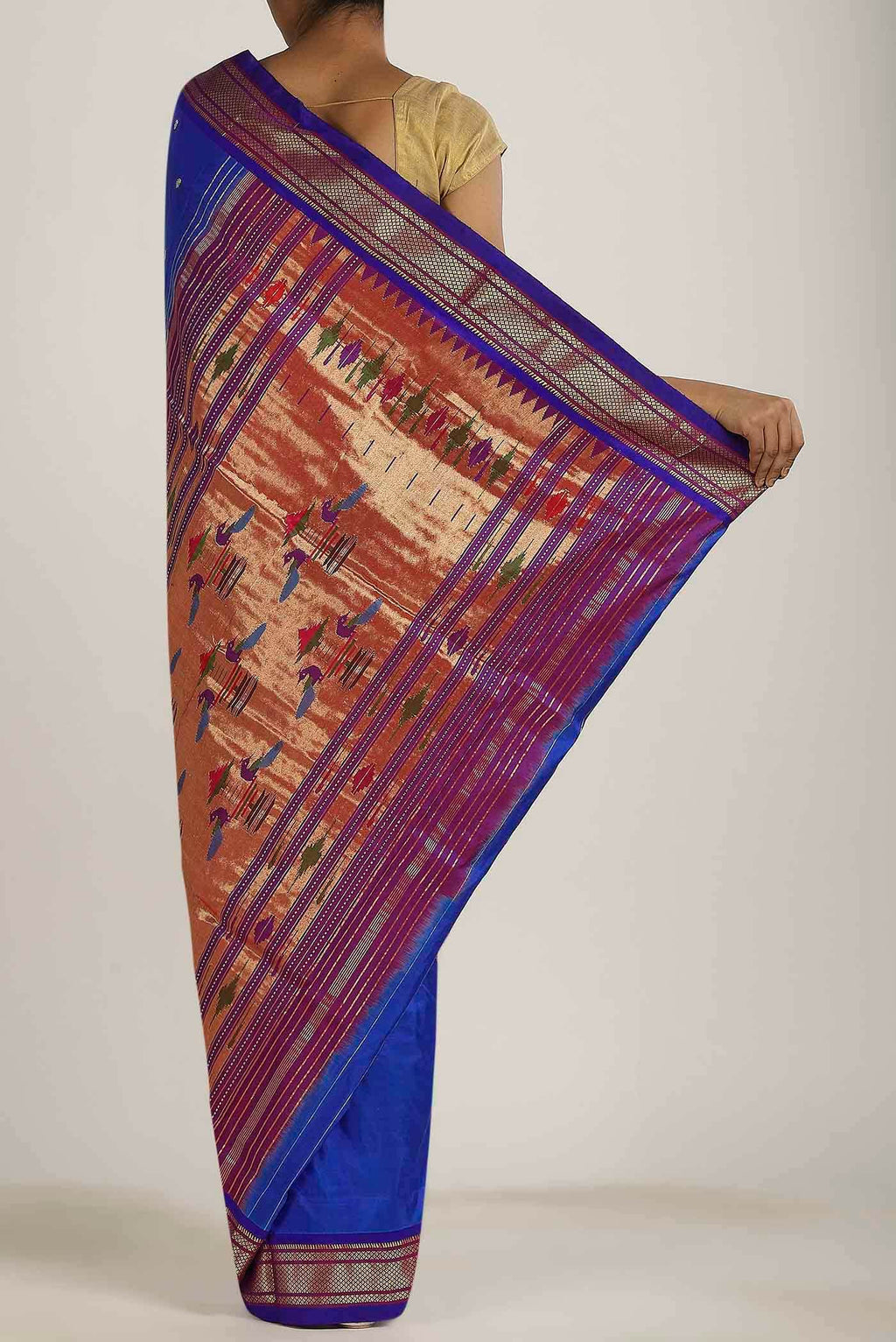 Royal Blue Paithani Silk Saree