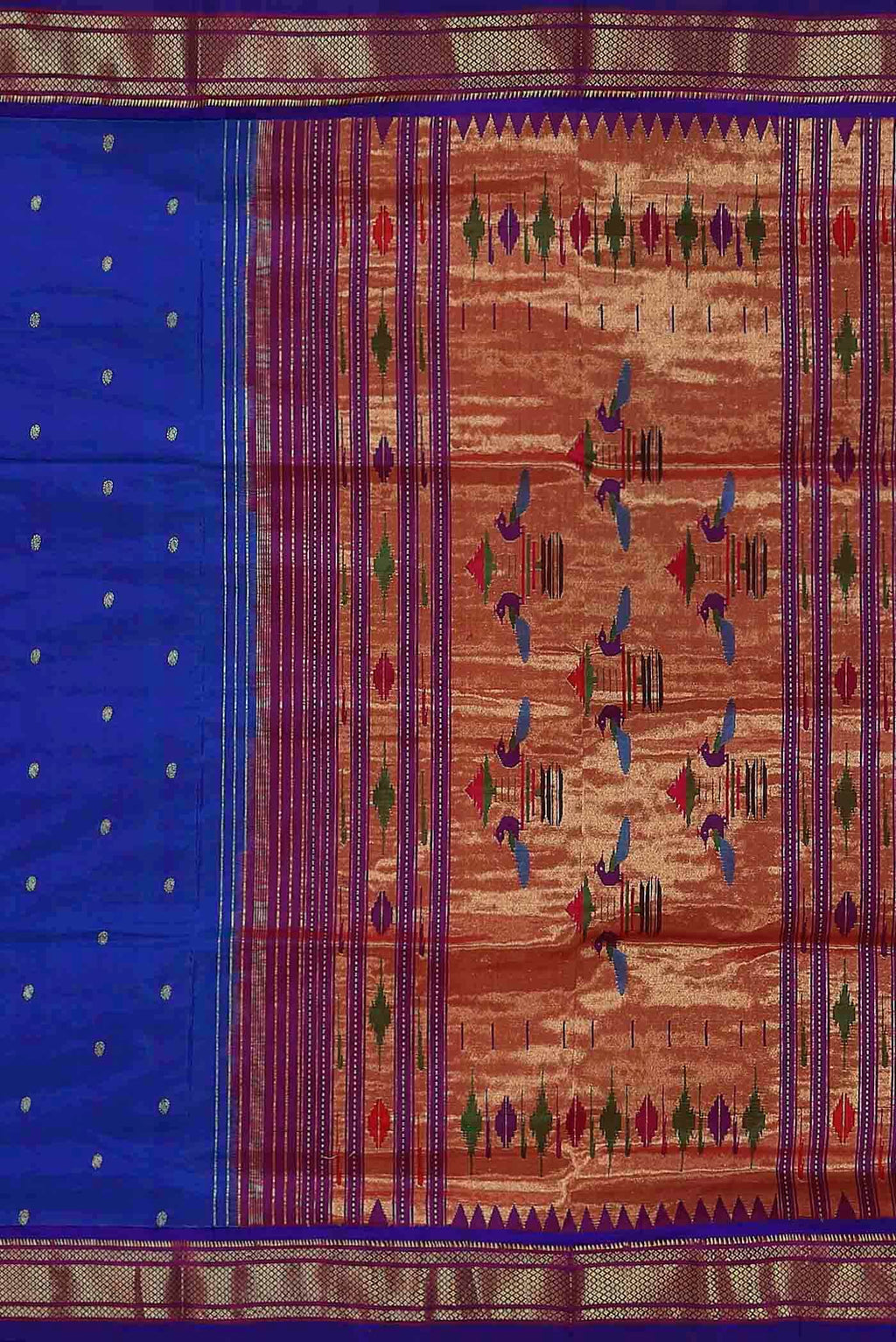 Royal Blue Paithani Silk Saree