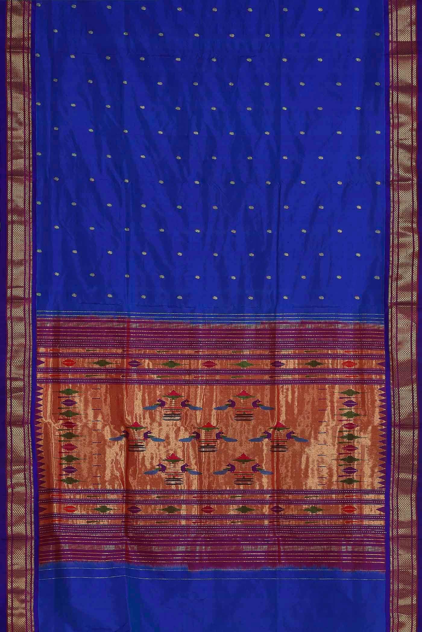 Royal Blue Paithani Silk Saree