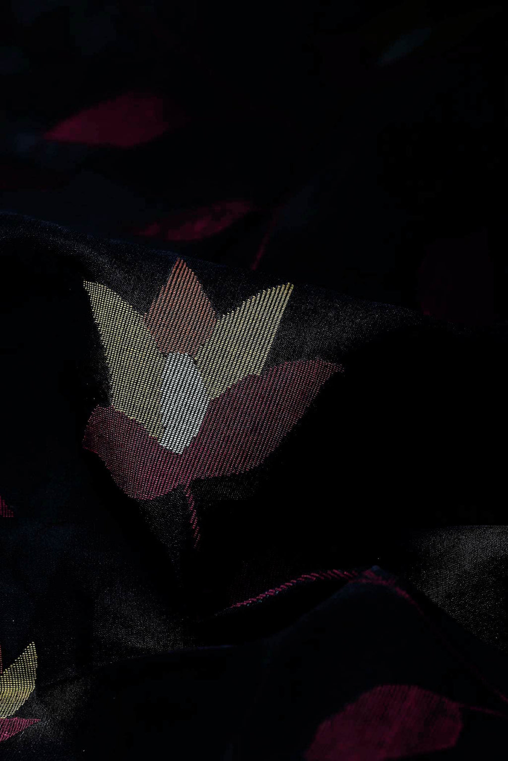 Black Muslin Silk Saree