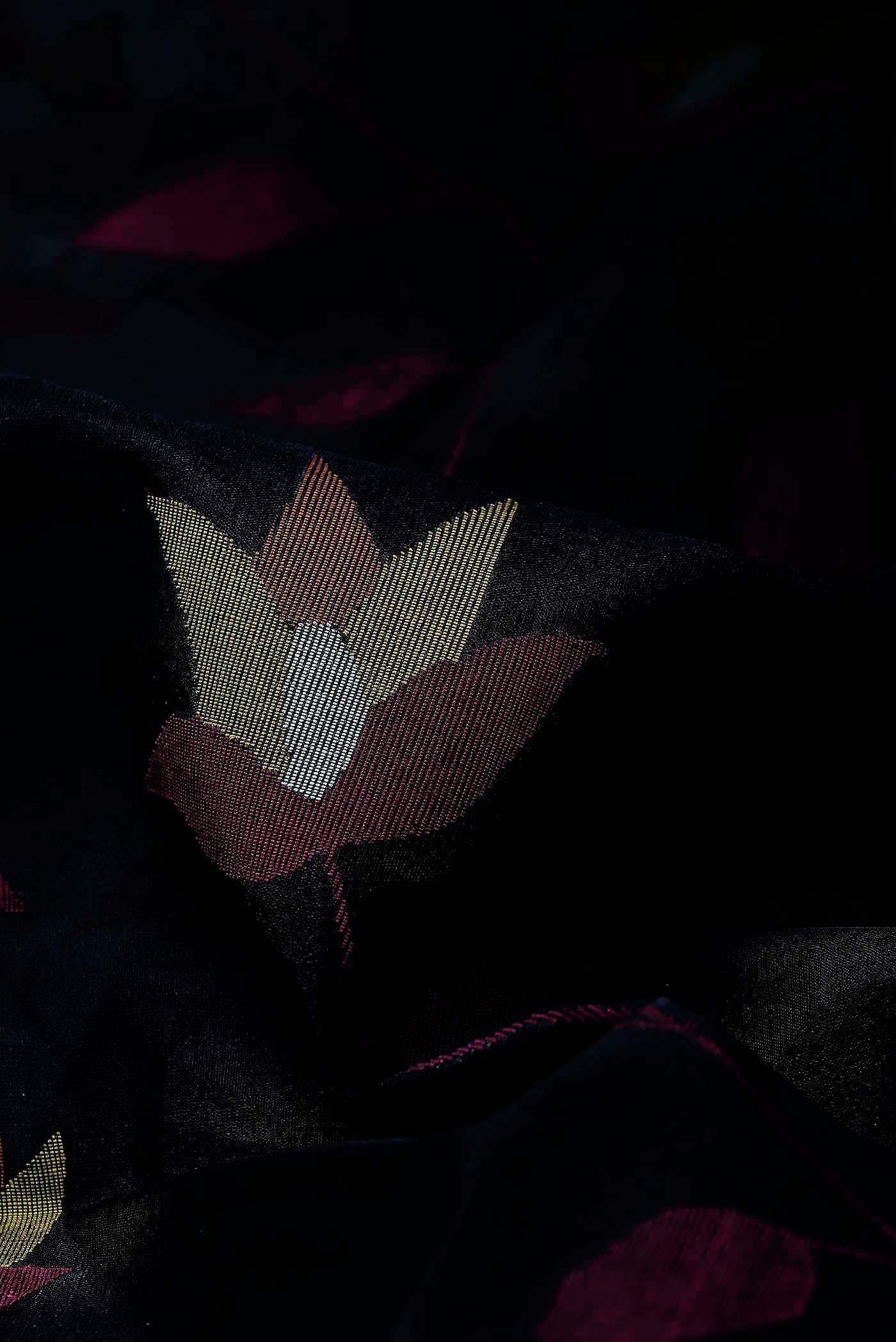 Black Muslin Silk Saree