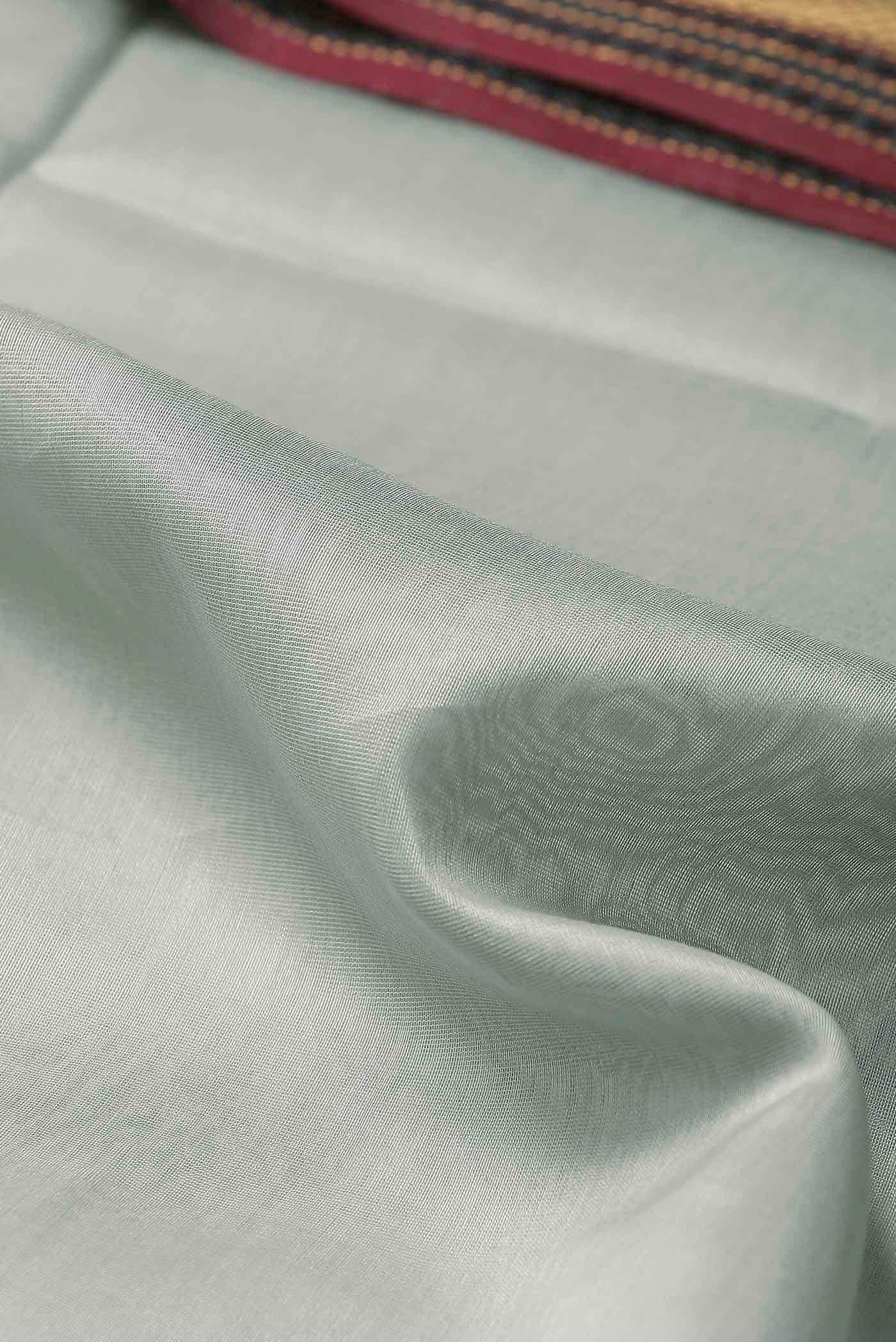 Grey Maheshwari Silk Cotton Saree