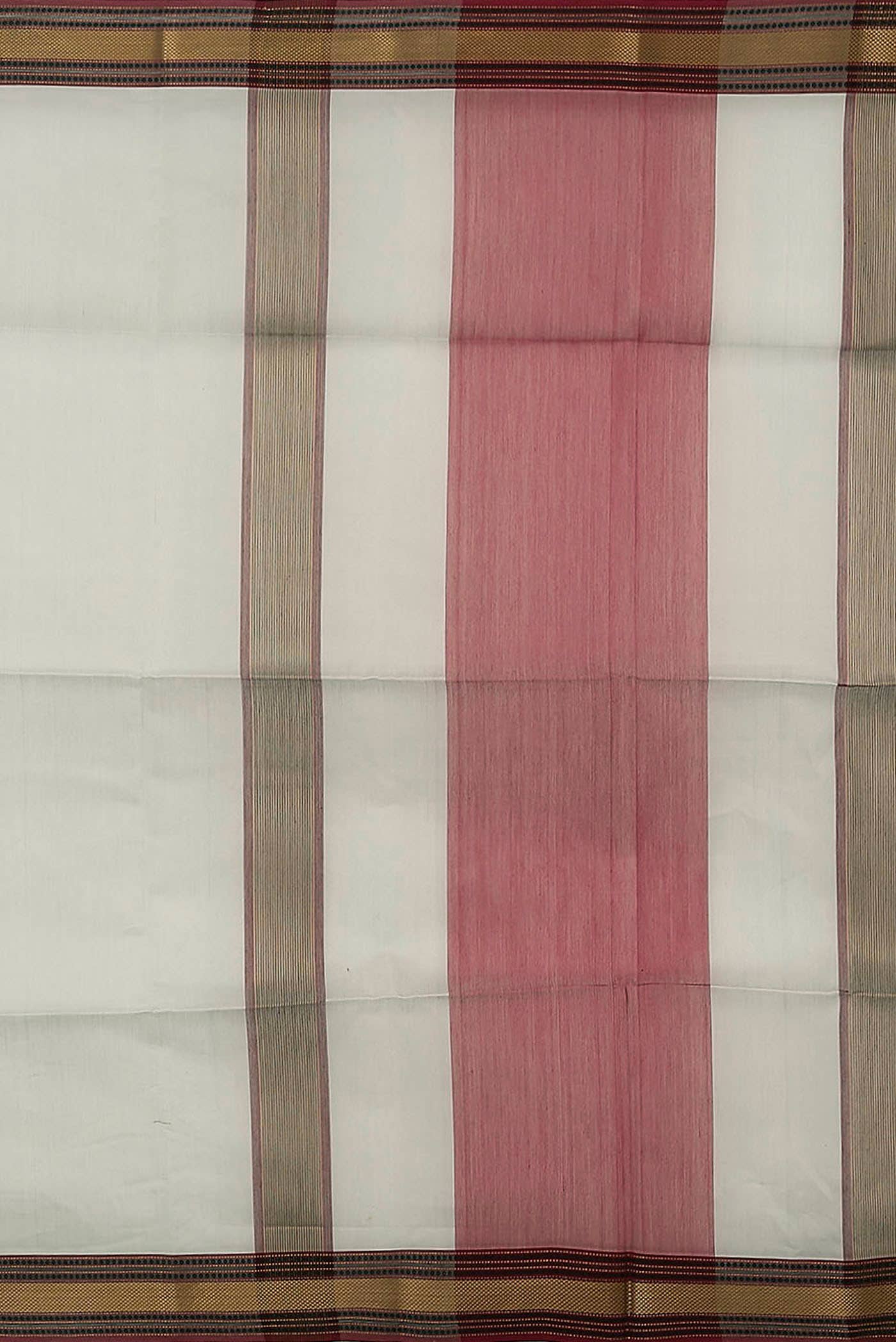 Grey Maheshwari Silk Cotton Saree