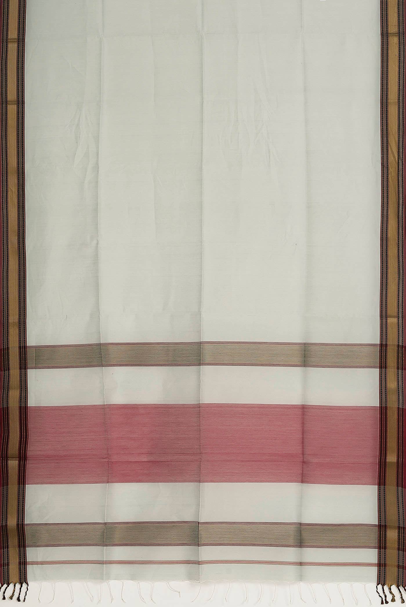 Grey Maheshwari Silk Cotton Saree
