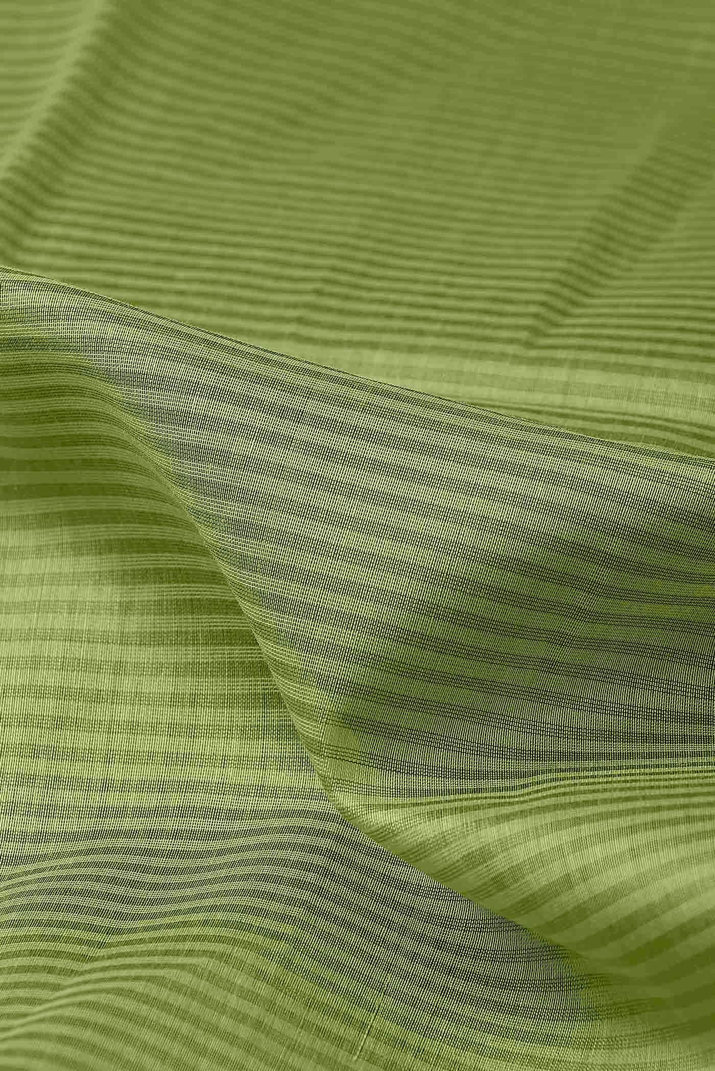 Green Maheshwari Silk Cotton Saree