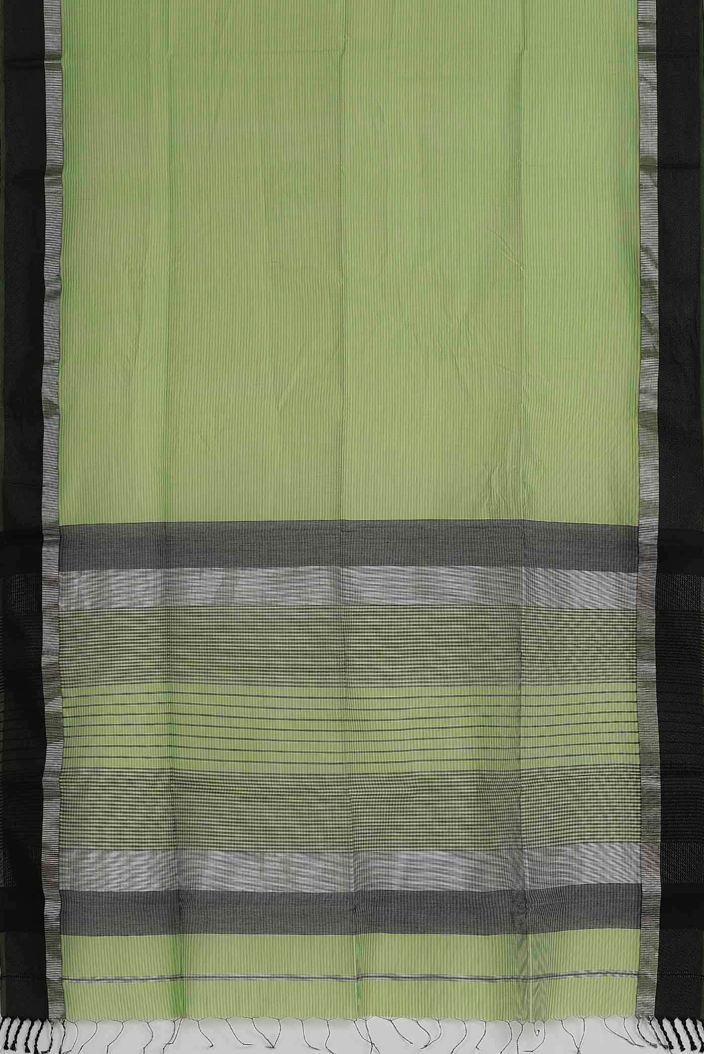 Green Maheshwari Silk Cotton Saree