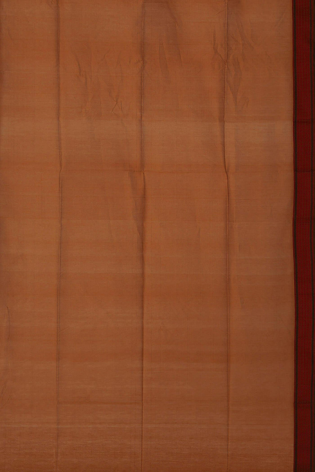 Rust Maheshwari Silk Cotton Saree