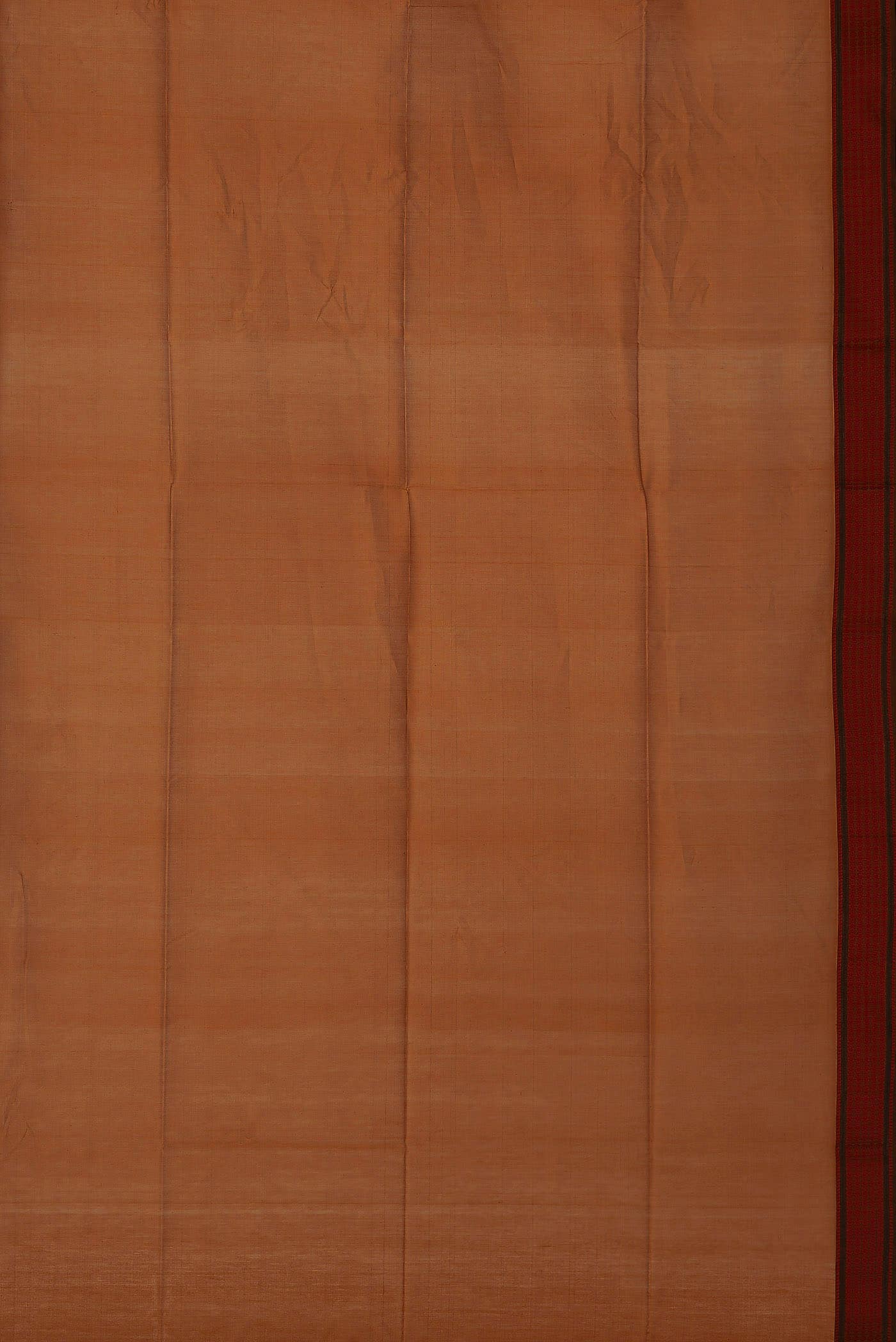 Rust Maheshwari Silk Cotton Saree