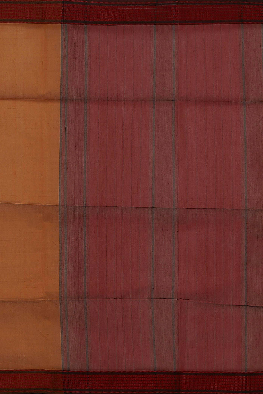 Rust Maheshwari Silk Cotton Saree