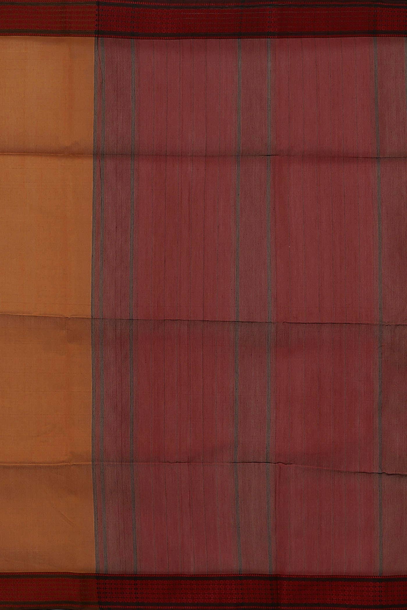 Rust Maheshwari Silk Cotton Saree