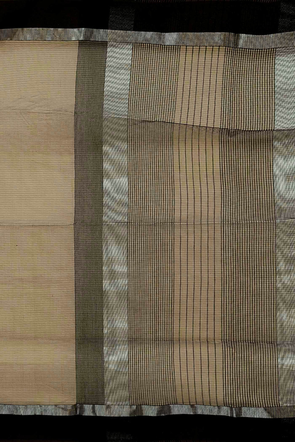 Beige Maheshwari Silk Cotton Saree